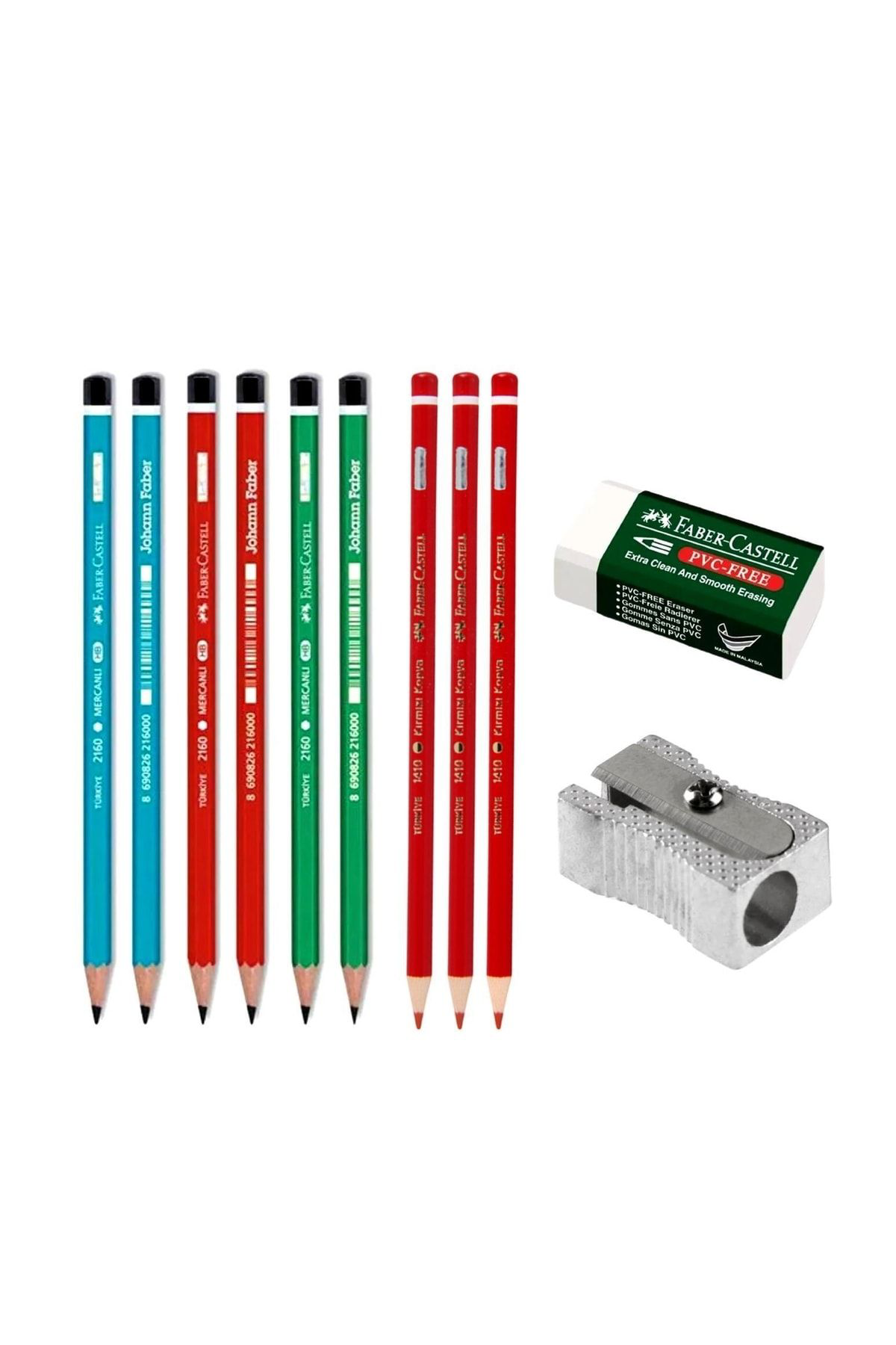 Faber Castell Faber-Castell Kurşun Kalem Seti +Silgi+Kalemtraş
