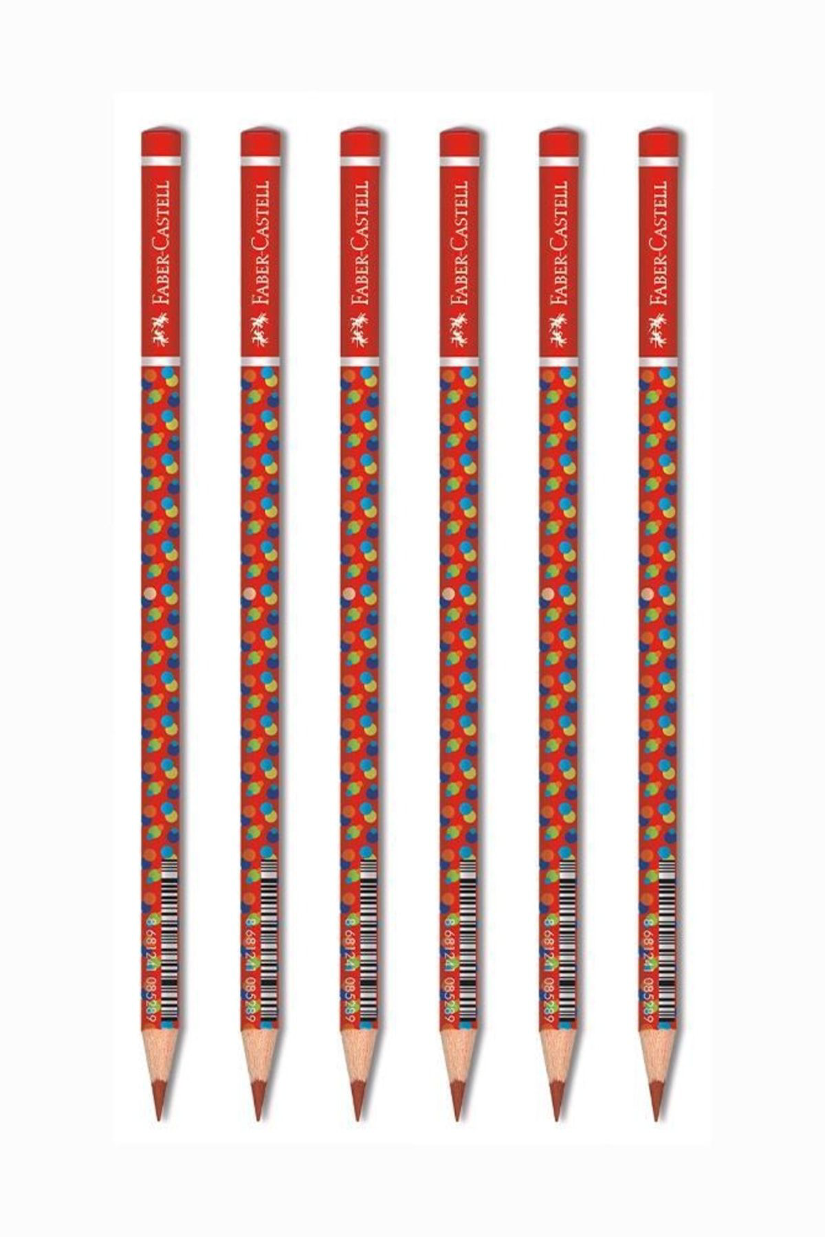 Faber Castell  Kırmızı Başlık Kalemi Bubble 6 Adet