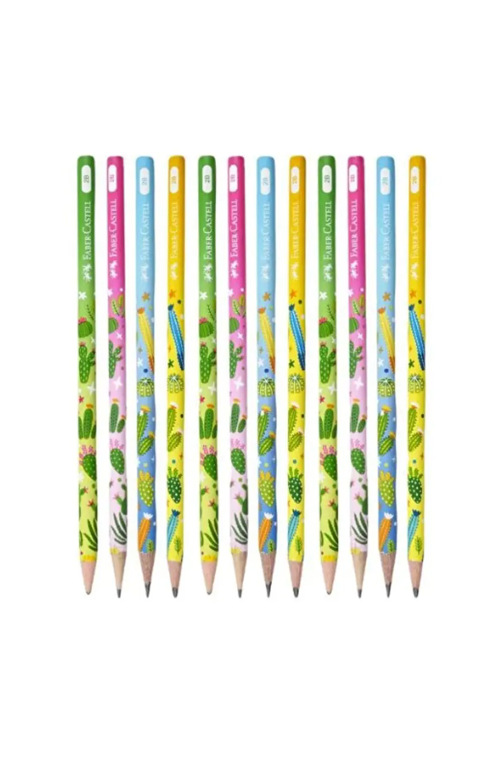 Faber-Castell Kaktüs Desenli 2B Kurşun Kalem 12 Adet 16878
