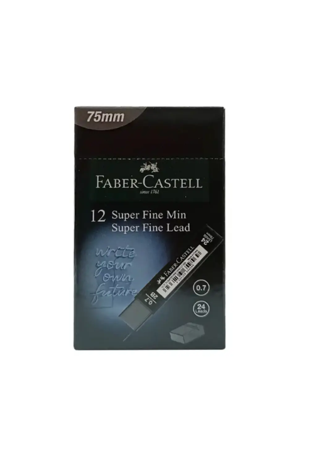 Faber-Castell Min Süper Fine T.Black 2B 0.7 Mm 75 Mm (12 Tüp)