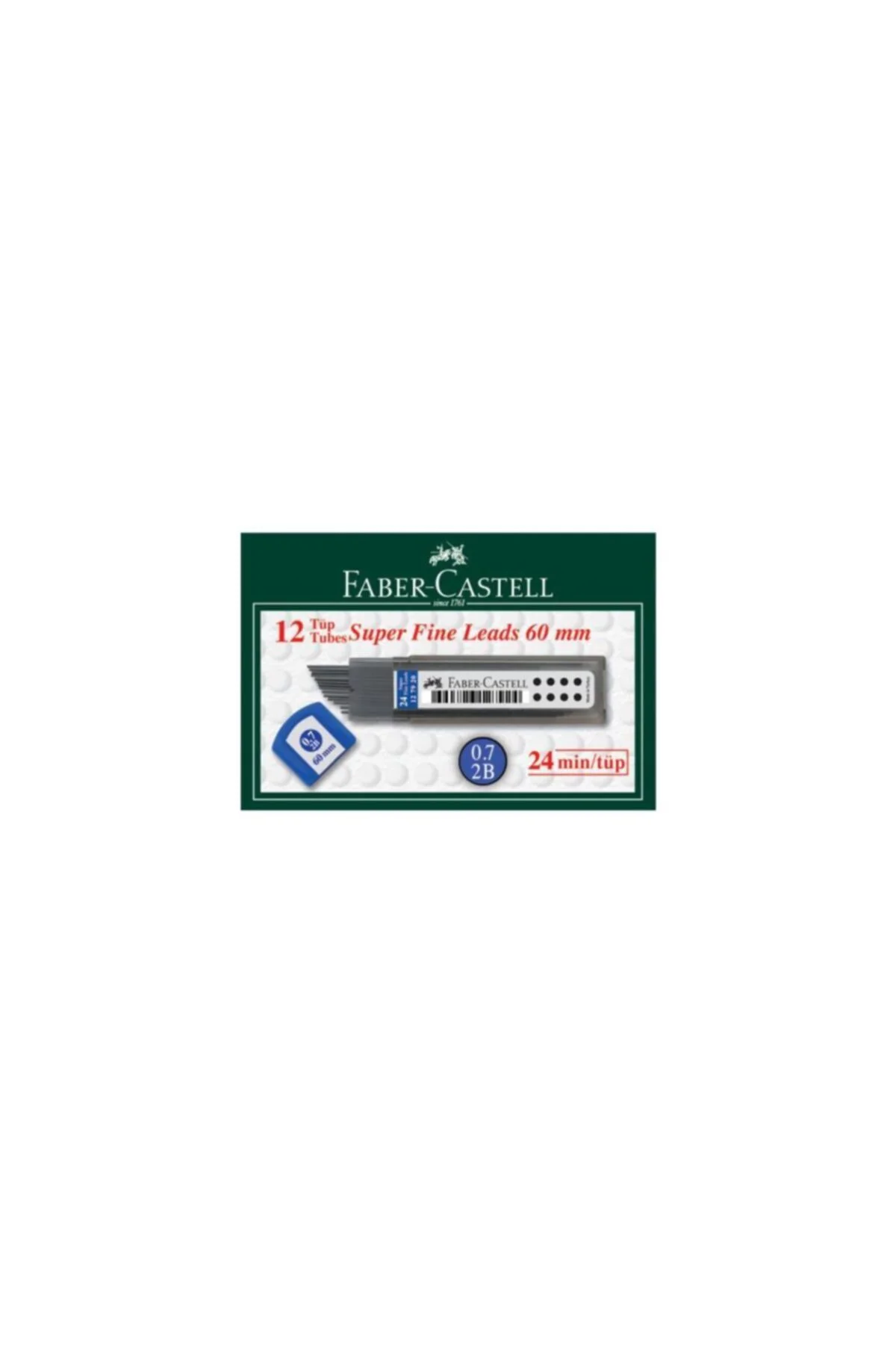 Faber-castell Min Versatil Kalem Ucu Grip 2b 60 Mm 0.7 Mm 24 Lü 1