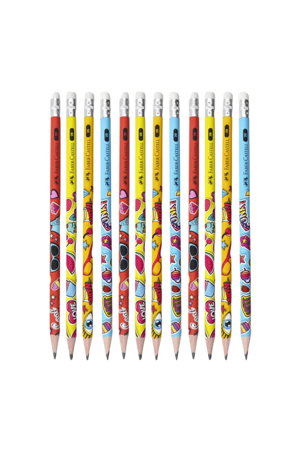 Faber-Castell Popart 2B Silgili Kurşun Kalem 12 Adet 16877