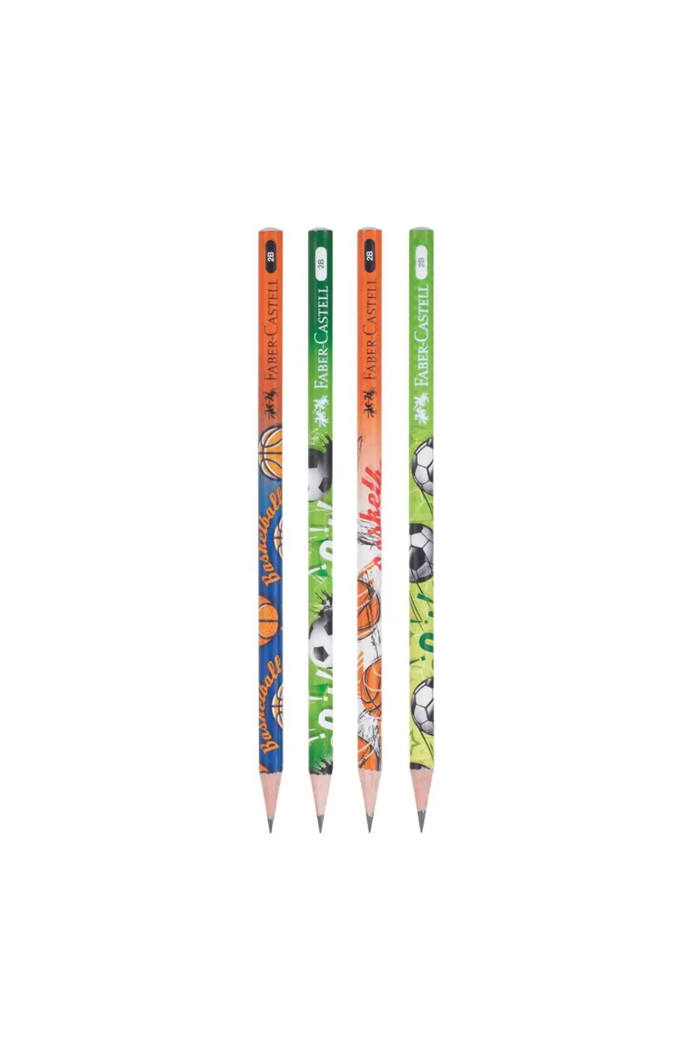 Faber-Castell Spor Desenli 2B Kurşun Kalem 4 Adet 16881