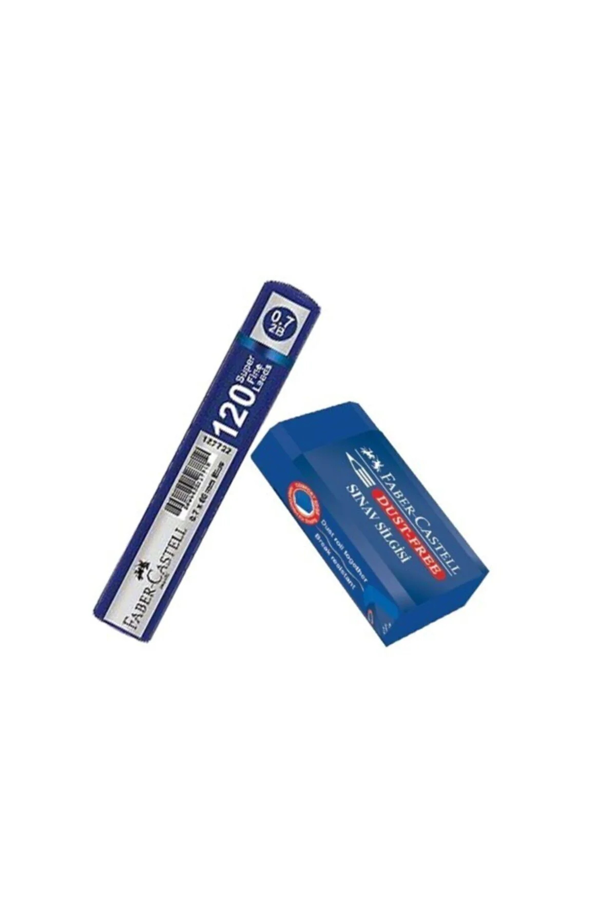 Faber Sınav Seti - Sınav Silgisi + 120'li 0.7mm Kalem Ucu Mavi