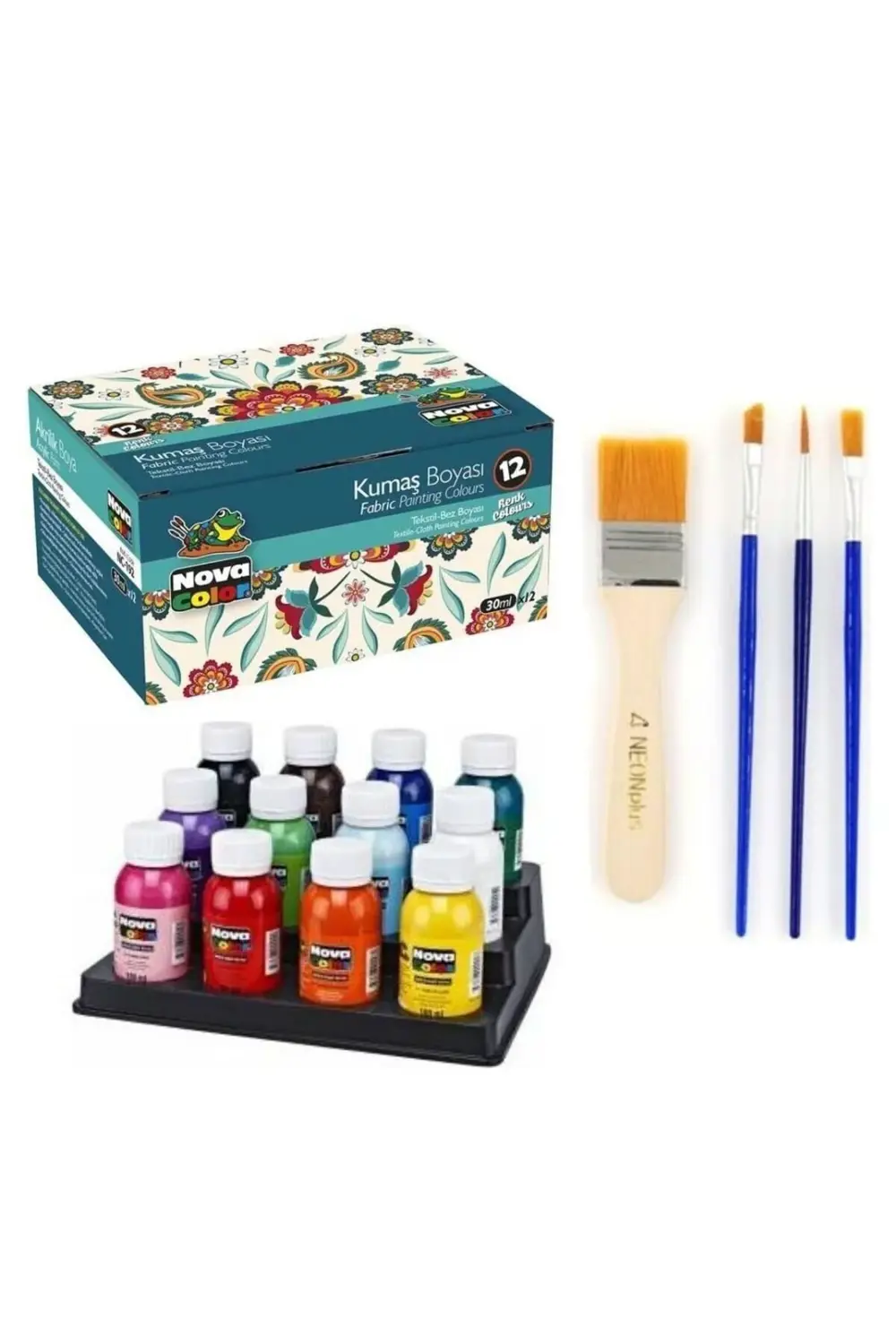 Fabric Painting Colours Kumaş Boyası tüp 30ml 12 Renk Set Kıyafet