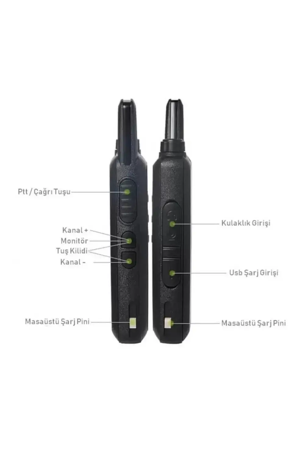 Fabrika Depo İş Operasyon El Telsizi Kulaklık Dahil Set