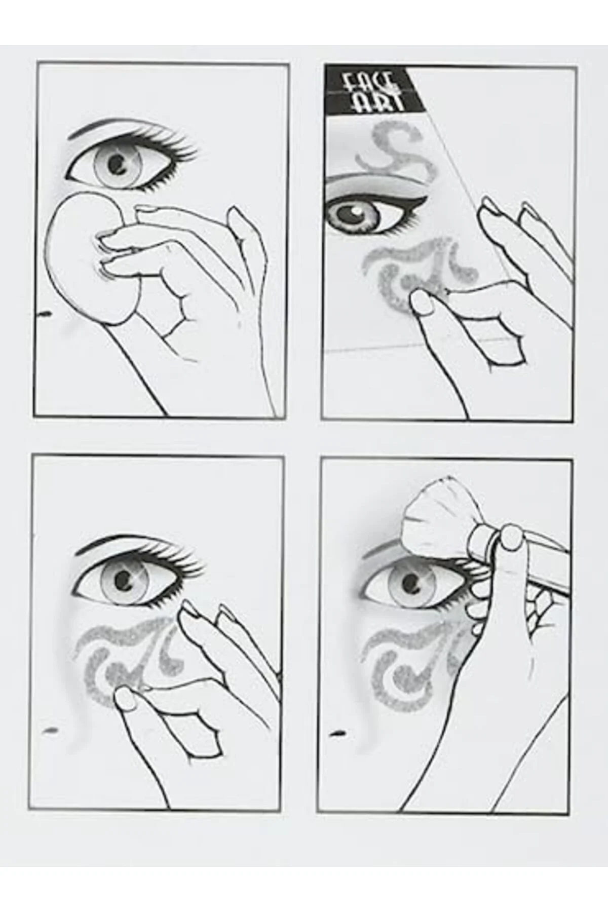 Face Art Yuz Susleme Etiketi Kelebek 395519