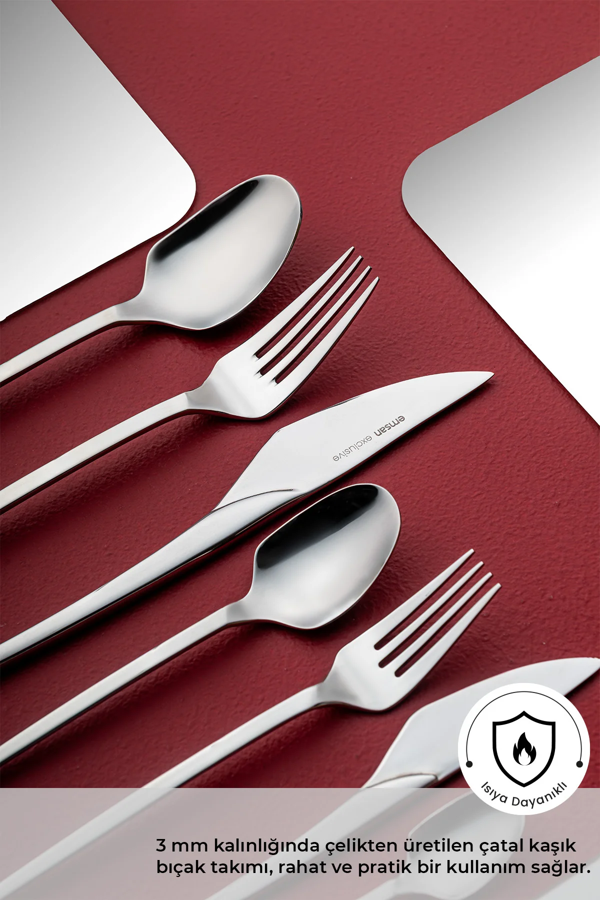 Fair 84 Parça 12 Kişilik Kutulu Çatal Kaşık Bıçak Takımı