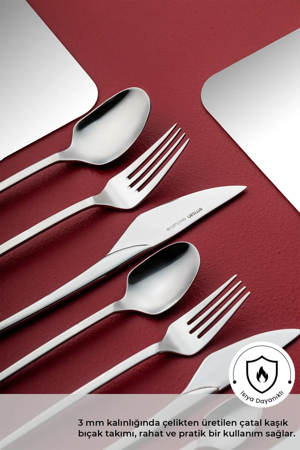 Fair 84 Parça 12 Kişilik Kutulu Çatal Kaşık Bıçak Takımı