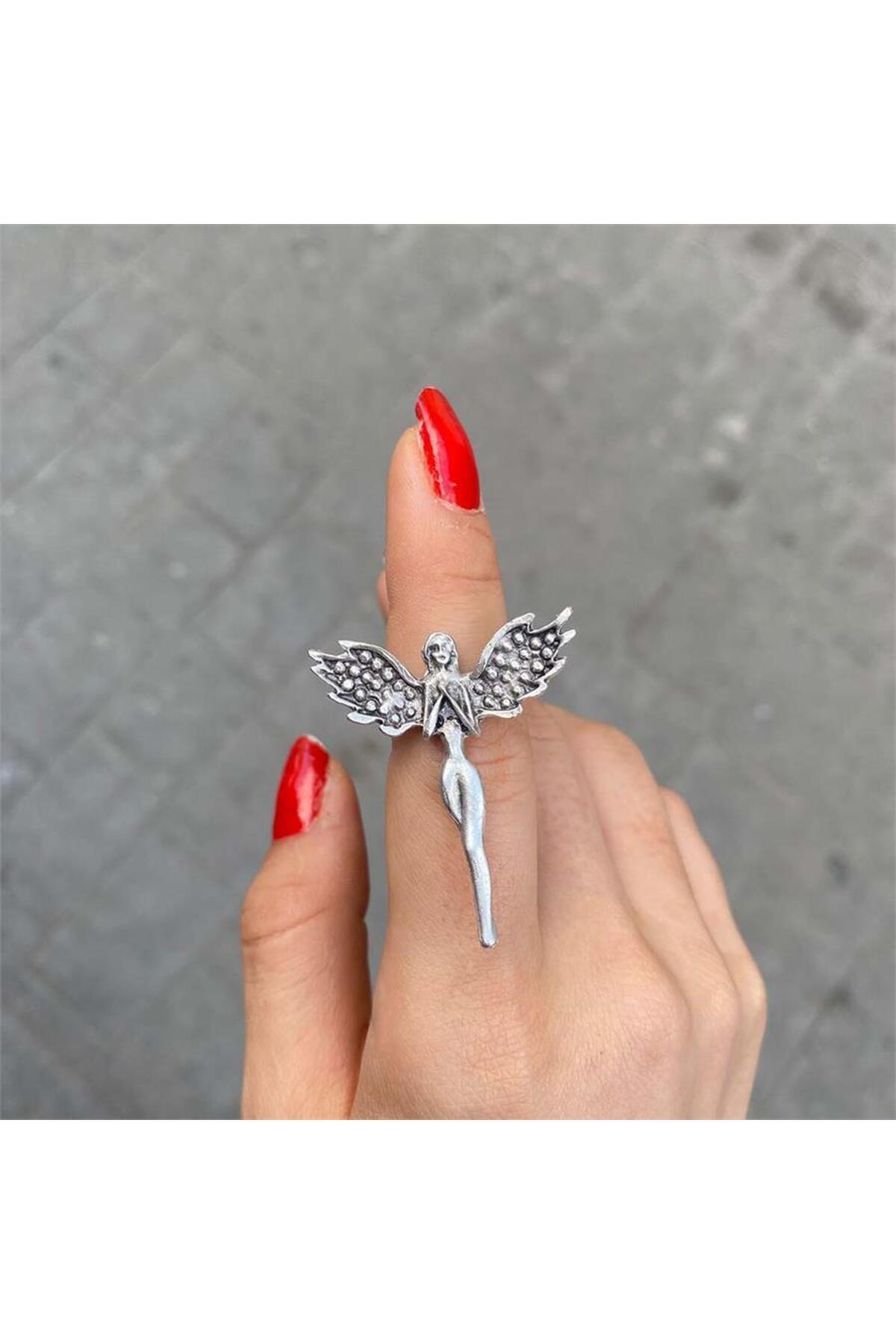Fairy Girl Dotted Wings Yüzük