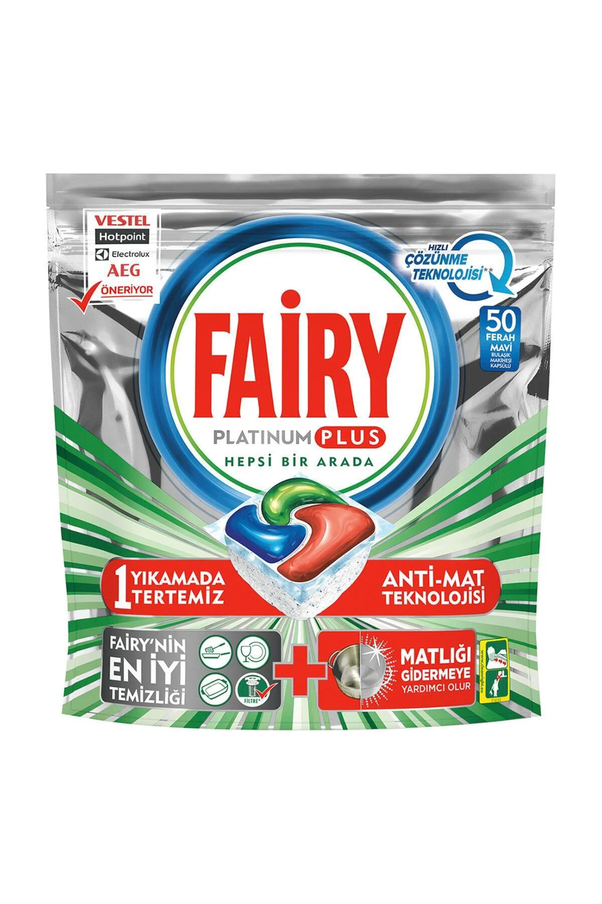 Fairy Platinum Plus Hızlı Çözünme Tablet 50'li 735G