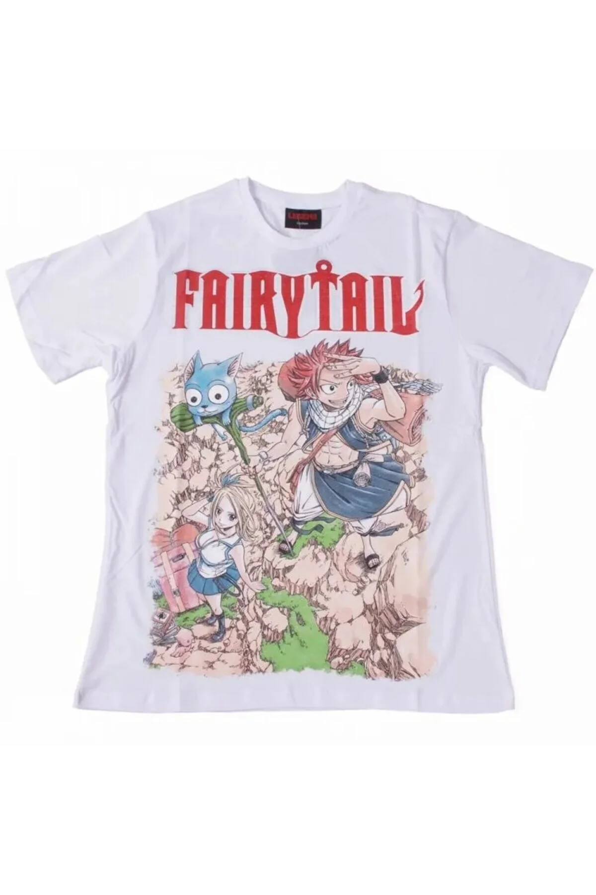 Fairy Tail Anime Tişört Beyaz