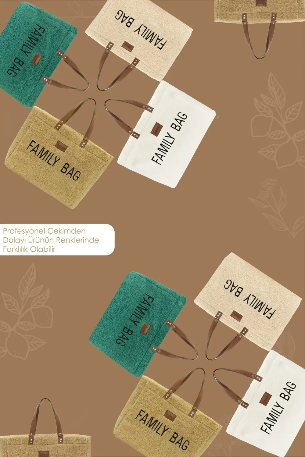 Family Bag, Anne Bebek Bakım Çantası, Cüzdan Hediyeli, XL Büyük B