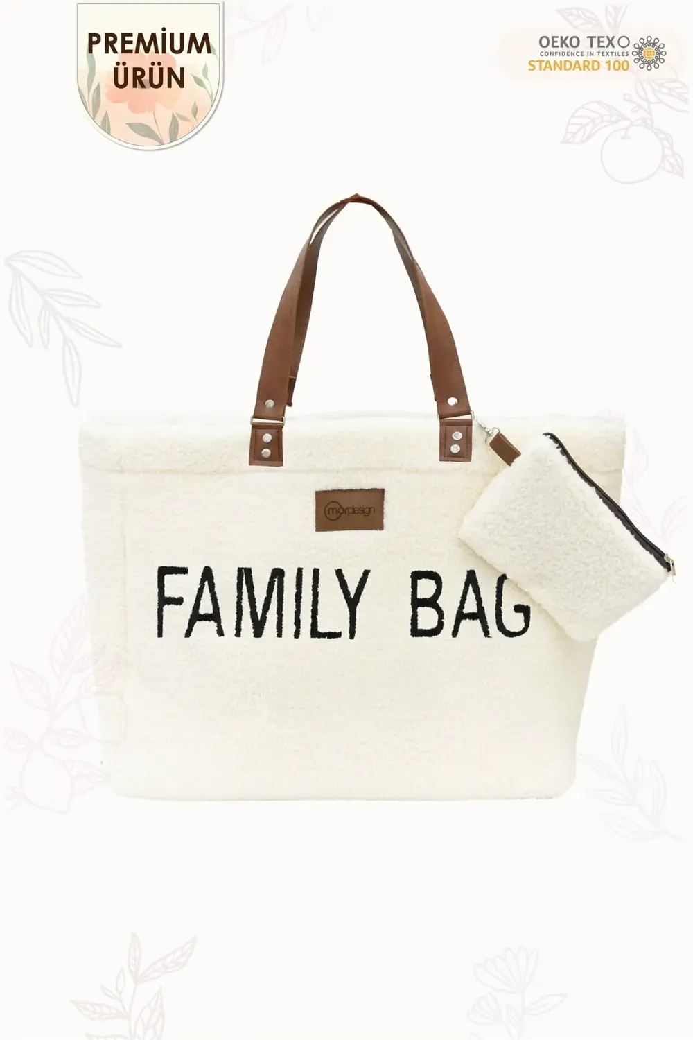 Family Bag, Anne Bebek Bakım Çantası, Cüzdan Hediyeli, XL Büyük B