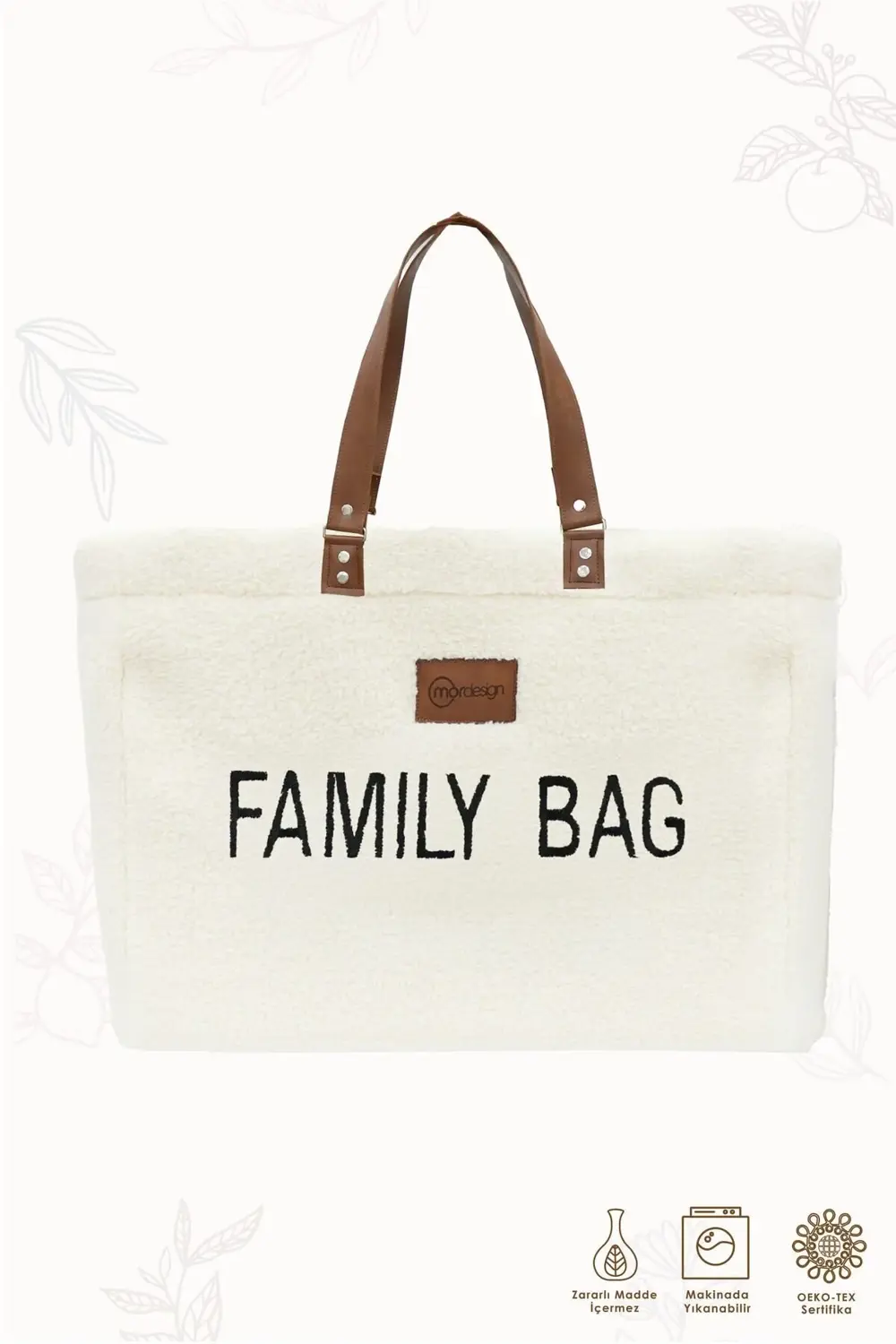 Family Bag, Anne Bebek Bakım Çantası, Cüzdan Hediyeli, XL Büyük B