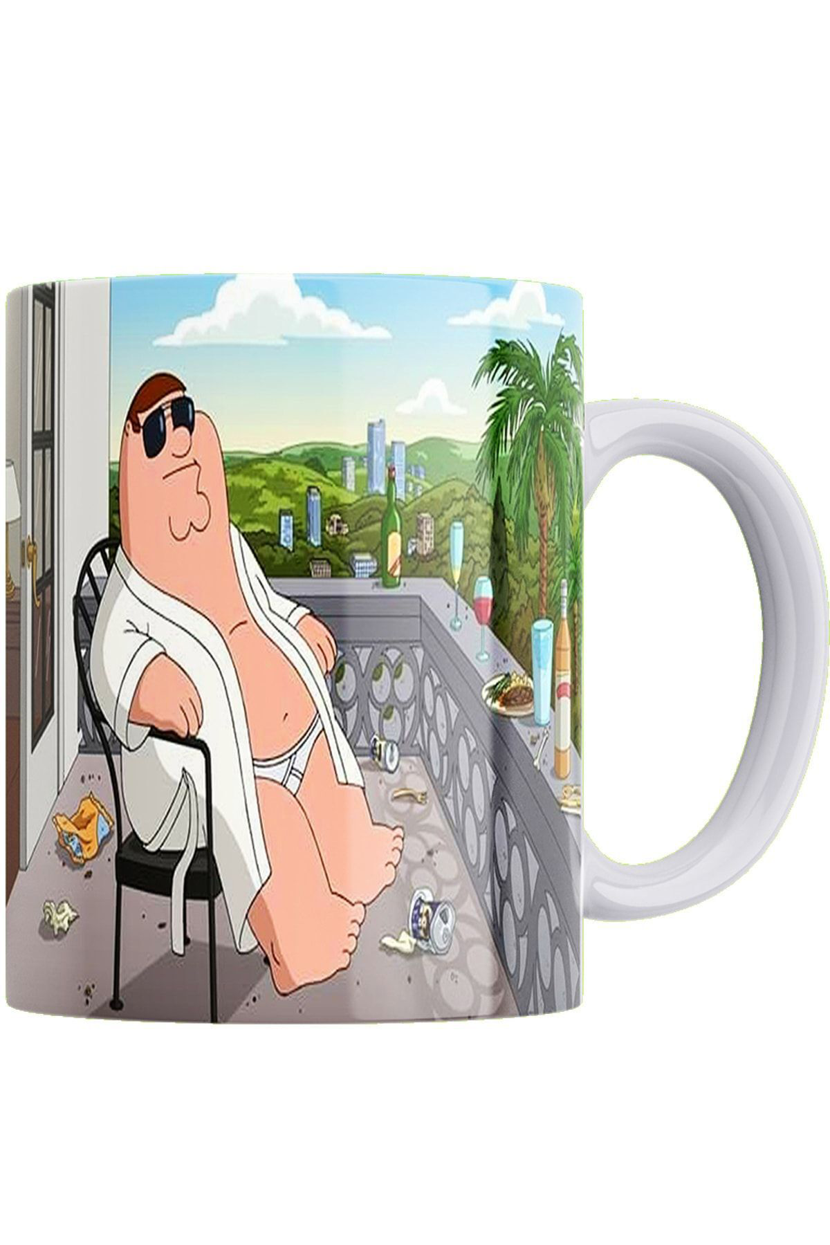 Remonz Family Guy Baskılı %100 Porselen Kupa