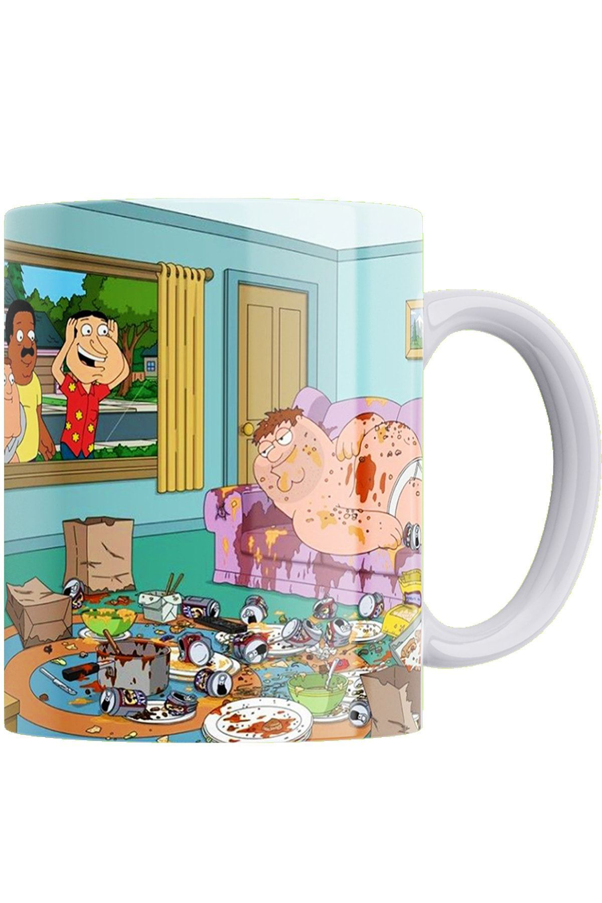 Remonz Family Guy Baskılı %100 Porselen Kupa