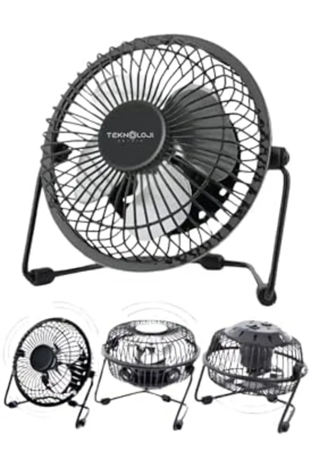 Fan Metal Vantilatör Usb Ile Çalışan Soğutucu Siyah newprh 106334