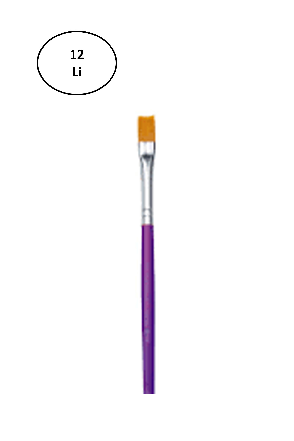 Just Cheap Store Fanart Academy Seri 536C Sentetik Kil Yassi Firça (Renkli Sap) No