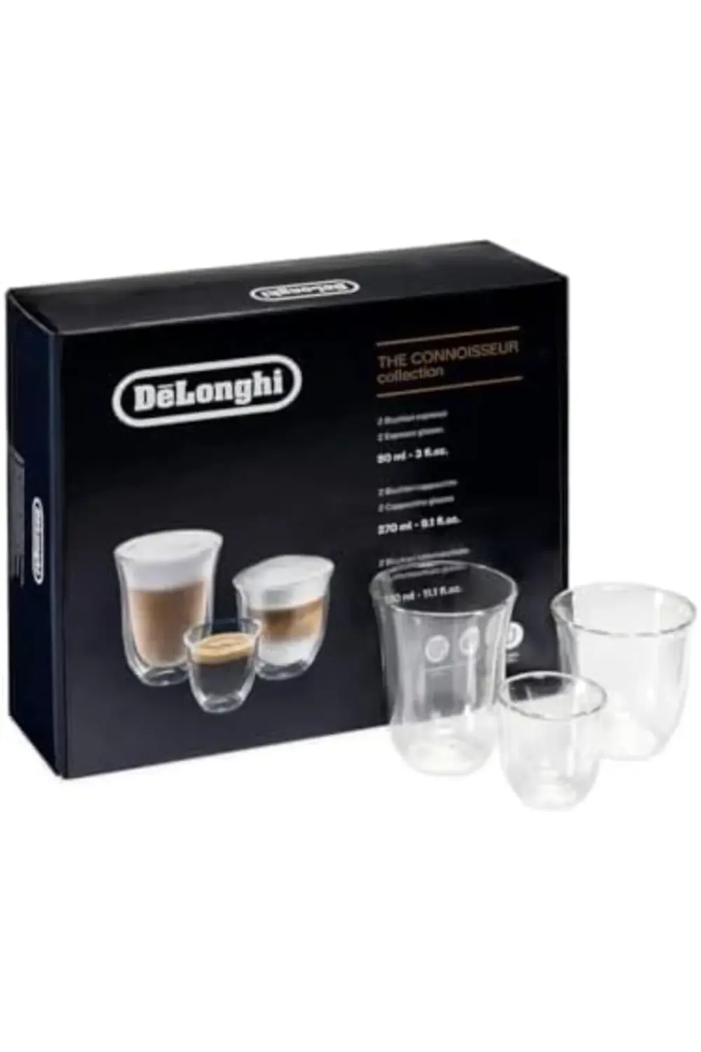 Fancy Çift Duvarlı Espresso, Cappuccino ve, (6'lı Set), Şeffaf 11