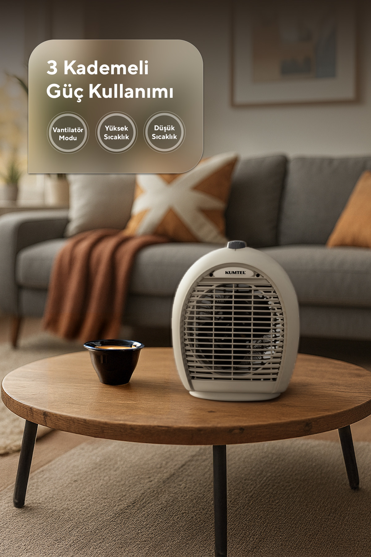 Fanlı Isıtıcı 2000 W Lx-6331 Bej