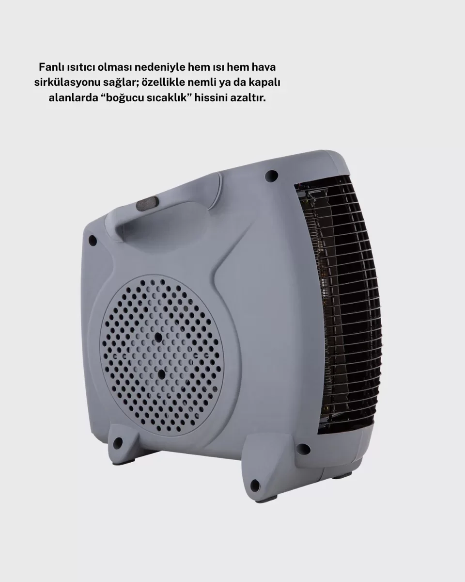 Fanlı Oda Isıtıcısı - Termostat Kontrollü Soğuk Hava Üfleme Modu ve Yeni Nesil Isınma