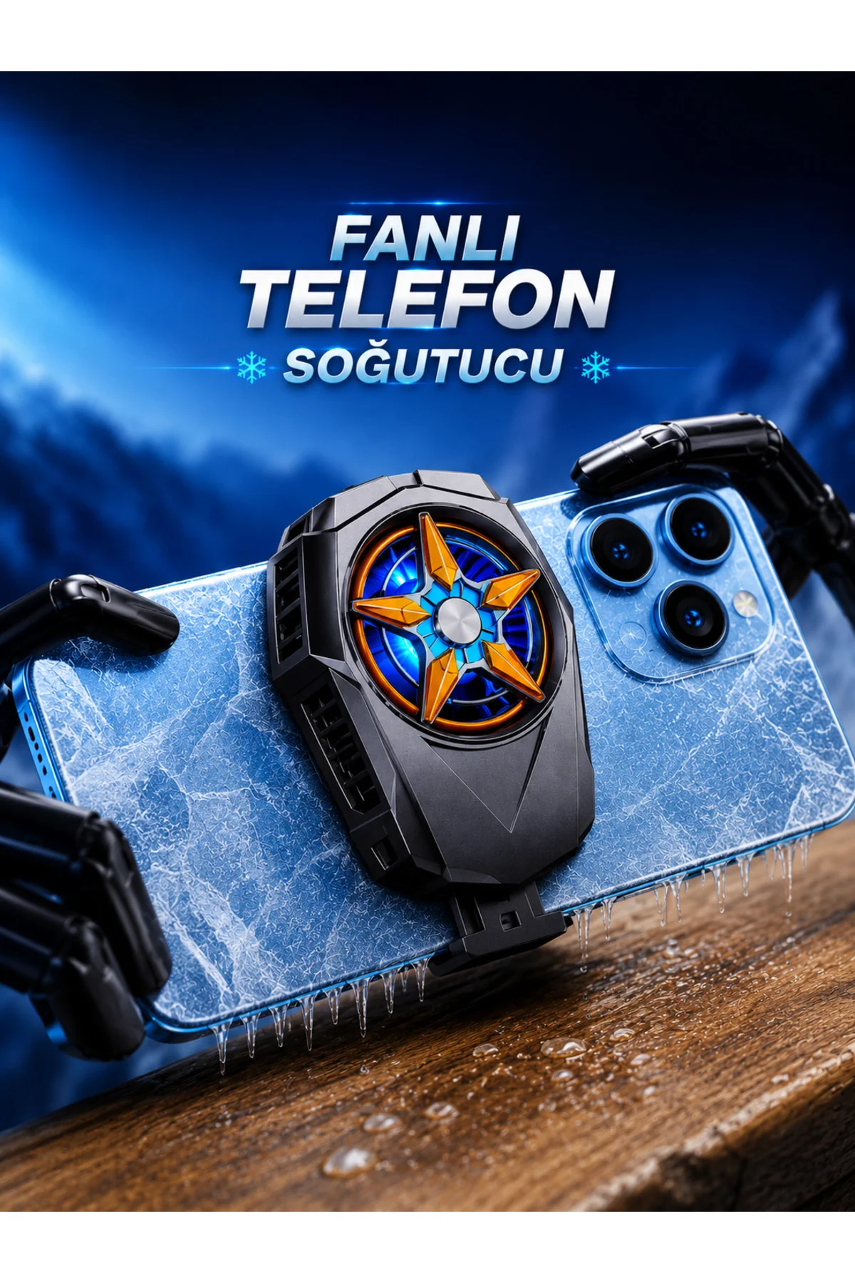 Fanlı Radyatör Soğutucu Telefon Soğutucu Tüm Telefonlara Uyumlu