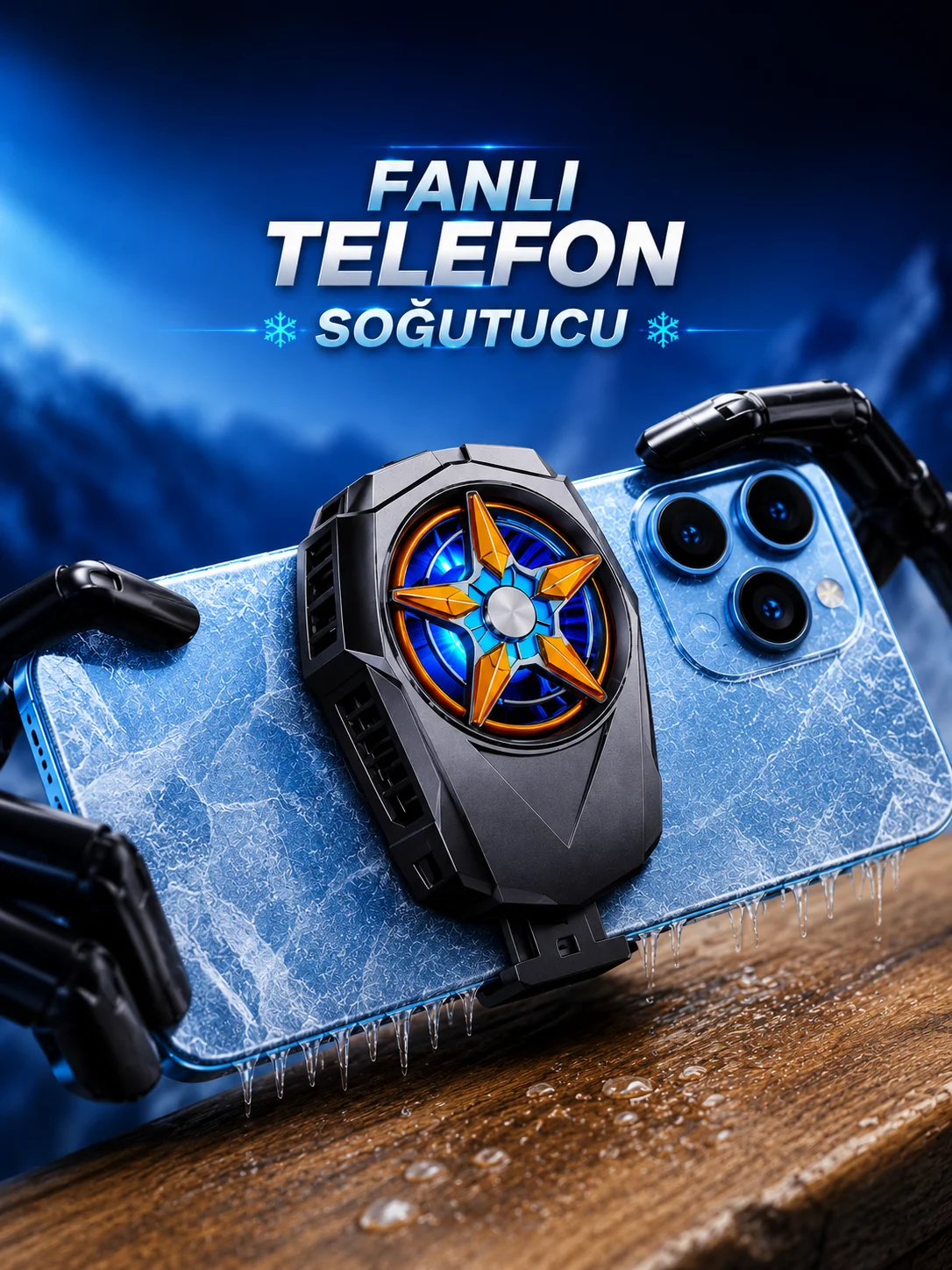 Fanlı Radyatör Soğutucu Telefon Soğutucu Tüm Telefonlara Uyumlu Fanlı Radyatör Soğutucu Telefon Soğutucu Tüm Telefonlara Uyumlu