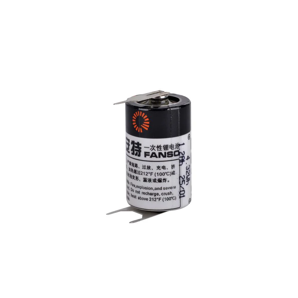 FANSO ER14250H 3.6V 1/2 AA Size  Pil (Li-SL2) 3 PIN