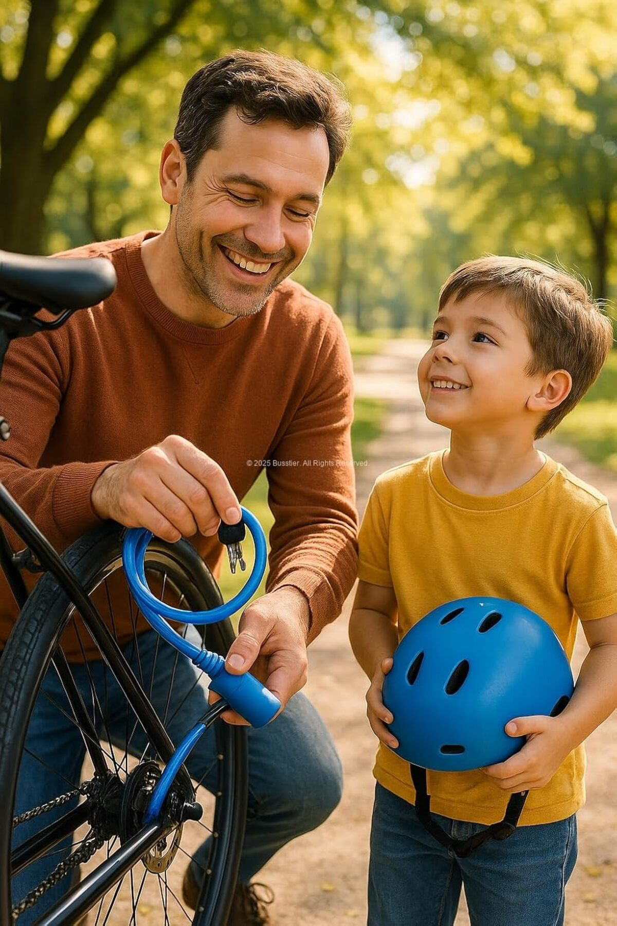 FantastikSell Busstier Bisiklet Kilidi, 80 cm Uzunluk, 12 mm Kalı