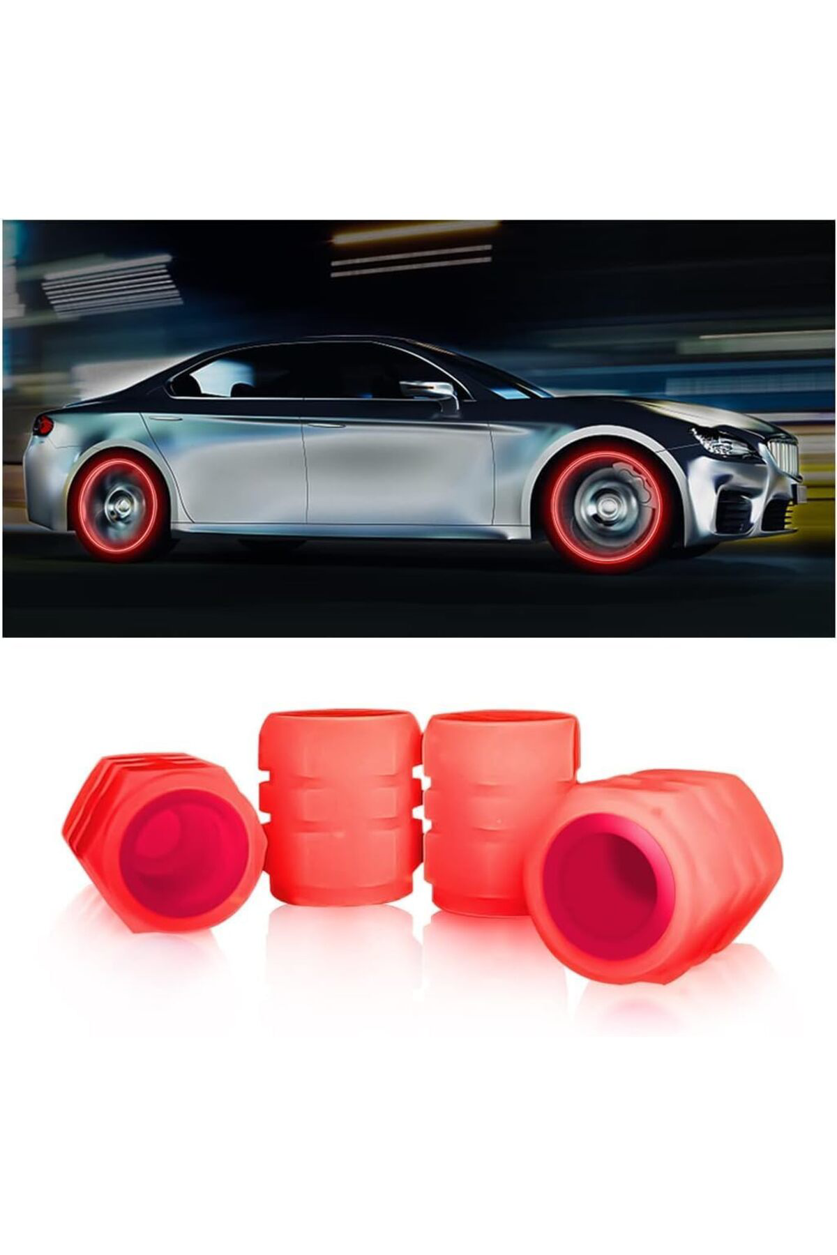 FantastikSell Kyrotech 4 Adet Kırmızı Floresan Karanlıkta Parlaya