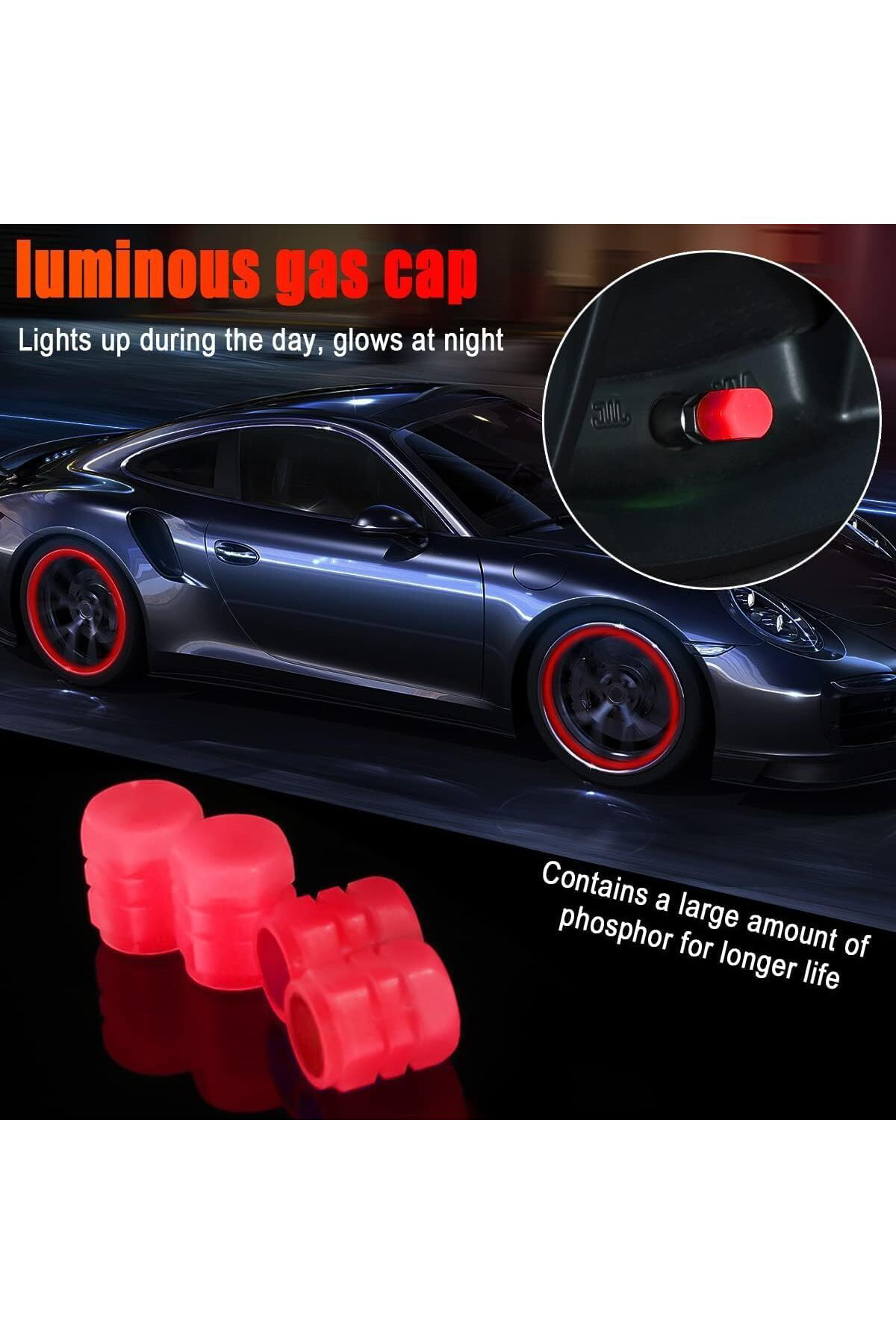 FantastikSell Kyrotech 4 Adet Kırmızı Floresan Karanlıkta Parlaya