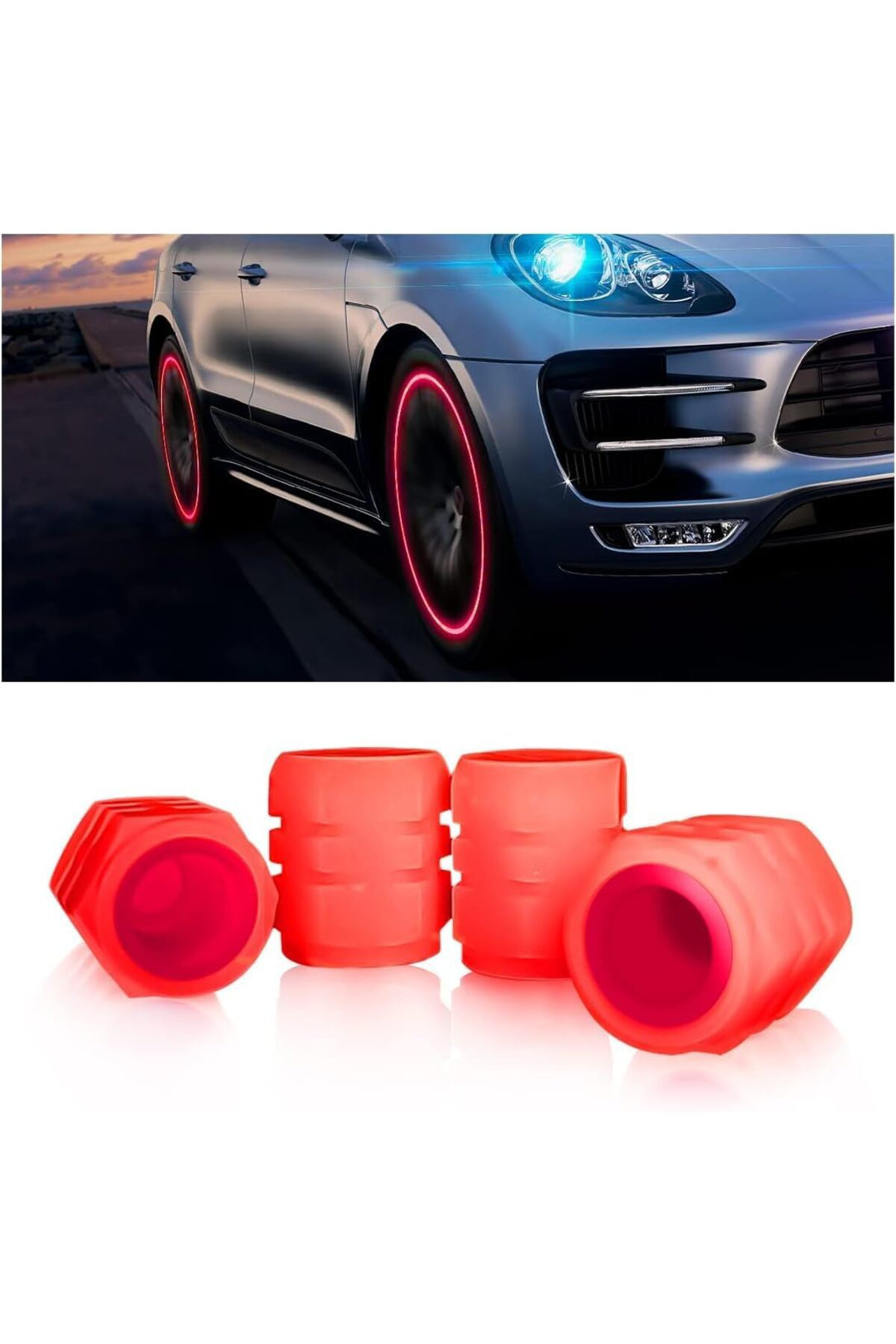 FantastikSell Kyrotech 4 Adet Kırmızı Floresan Karanlıkta Parlaya