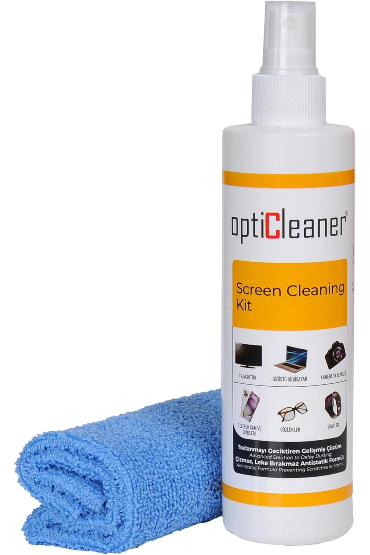 FantastikSell LCD Ekran Temizleme Seti – 250 ml Sprey + Özel Mikr