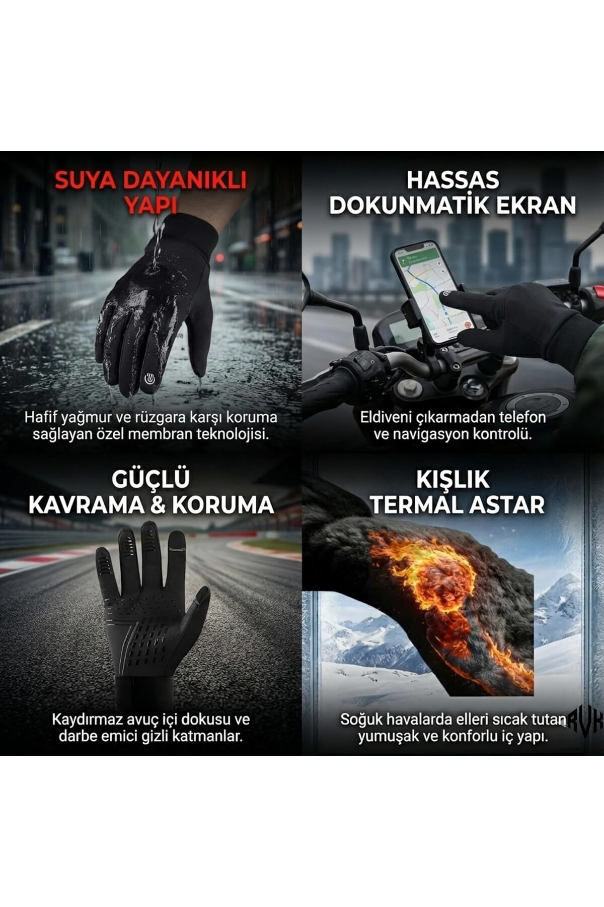 FantastikSell Motosiklet Eldiveni Kışlık, Şehir İçi Kurye ve Günl