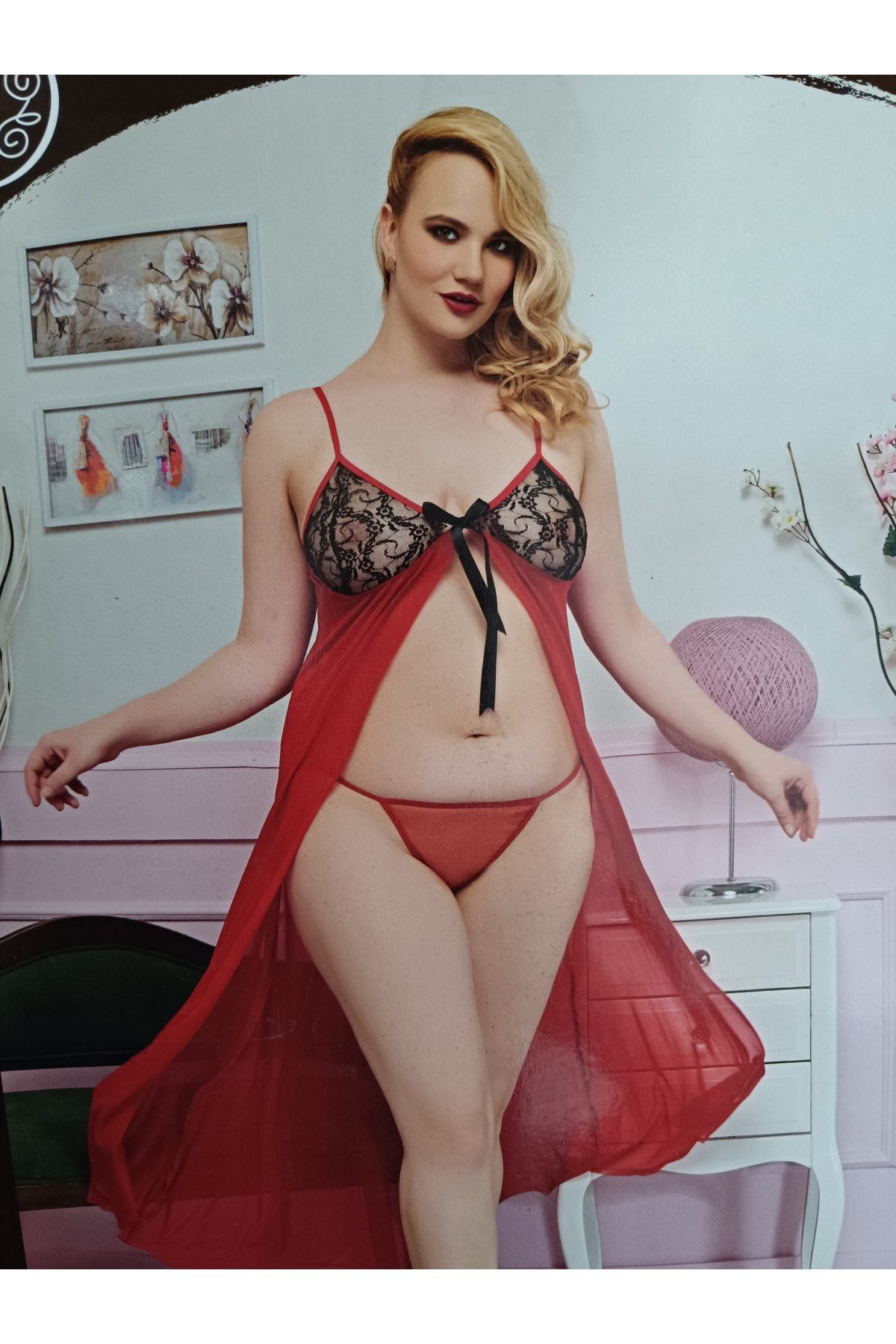 Ruselin Fantazi Büyük Beden Gecelik