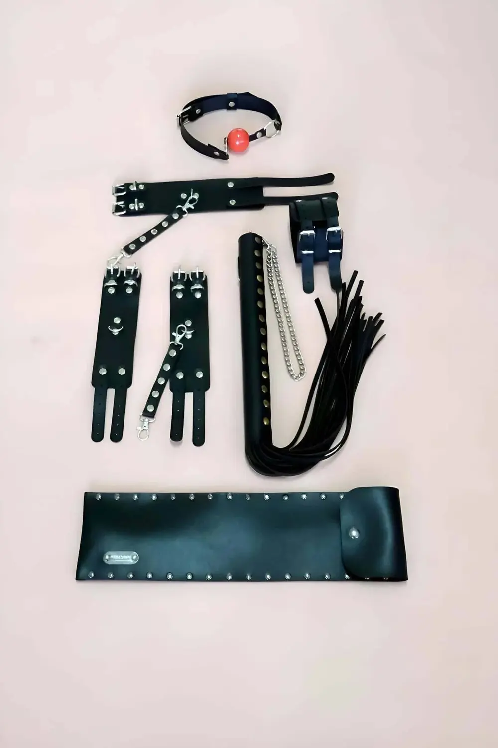 Pilelistore Fantazi Kırbaç Takım 4'Lü Set, El - Ayak Kelepçesi, Kırbaç, Ağız