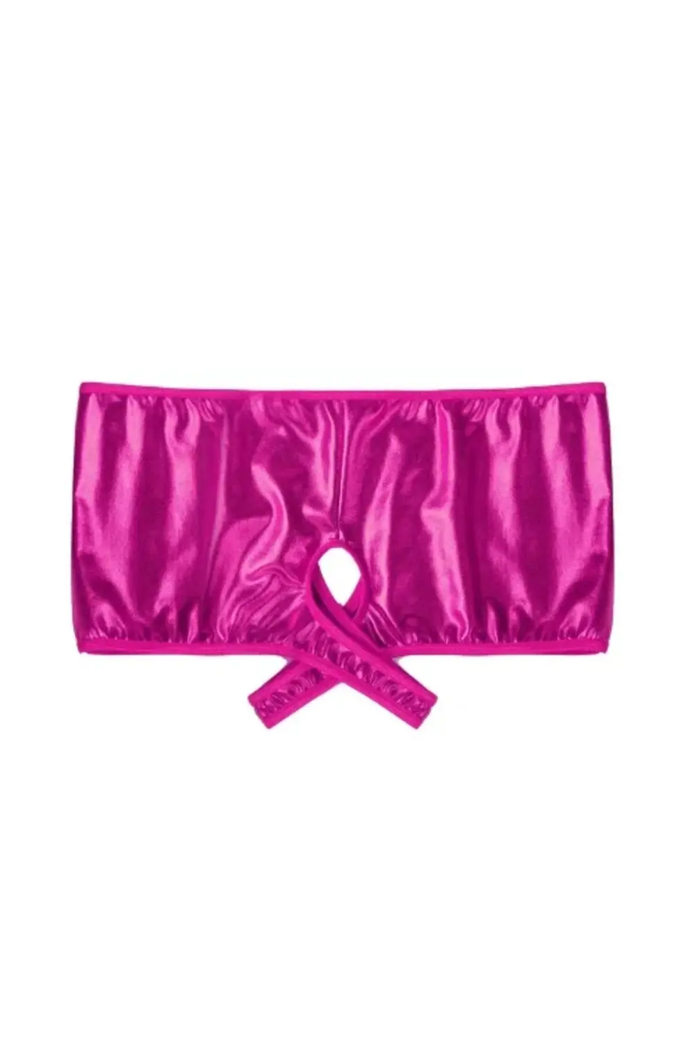 Fantezi Pembe Özel Bölgeleri Açık Parlak Külot