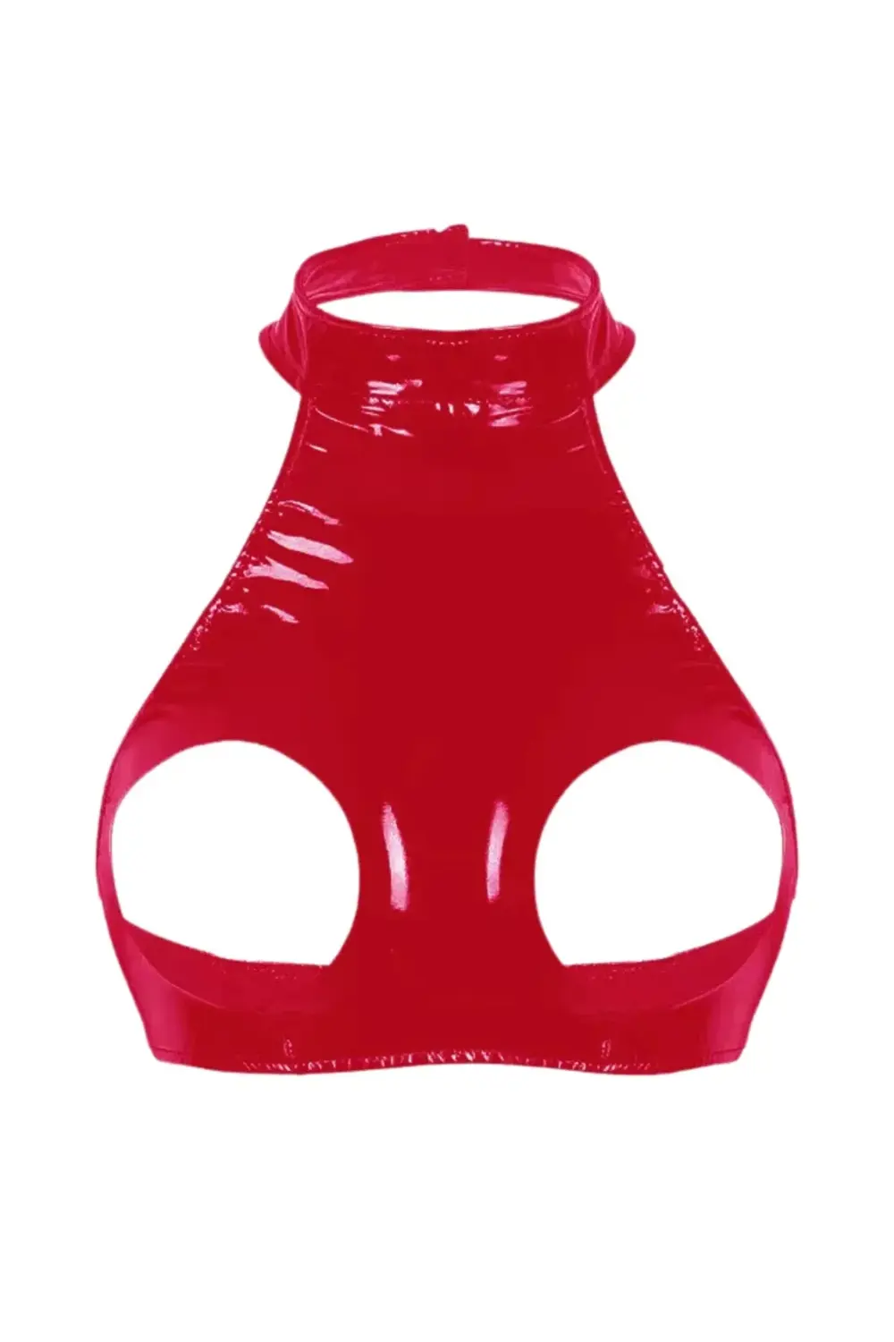 Pilelistore Fantezi Seksi Özel Bölgeleri Açık Kırmızı Lame Gecelik