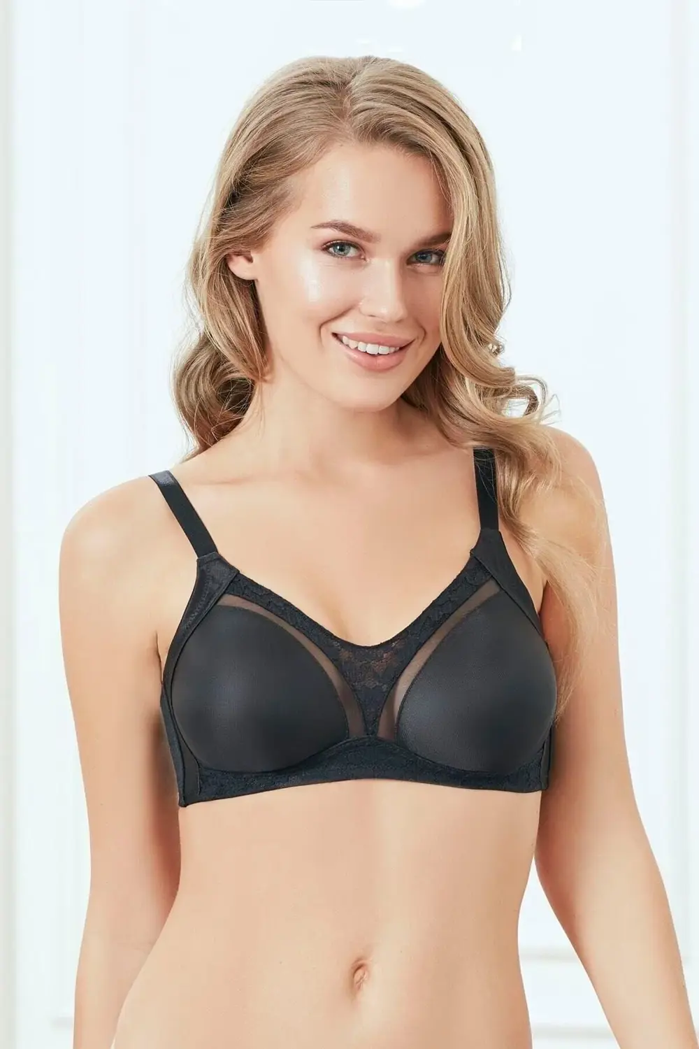 Fantezi Toparlayıcı Kadın Transparan Tül Detaylı Sütyen Yeni Sezo