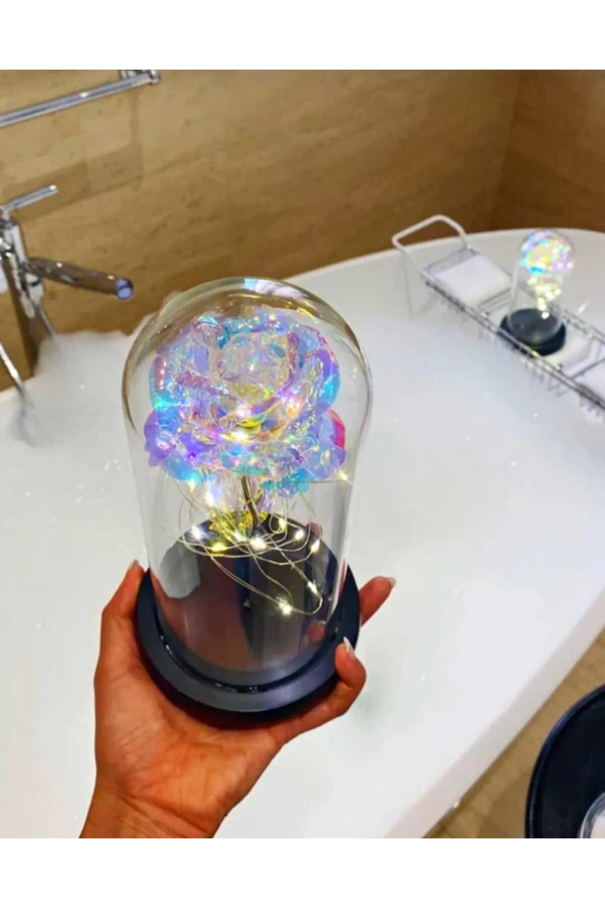 Ok Aksesuar Fanus Teraryum Sonsuzluk Gül İşikli