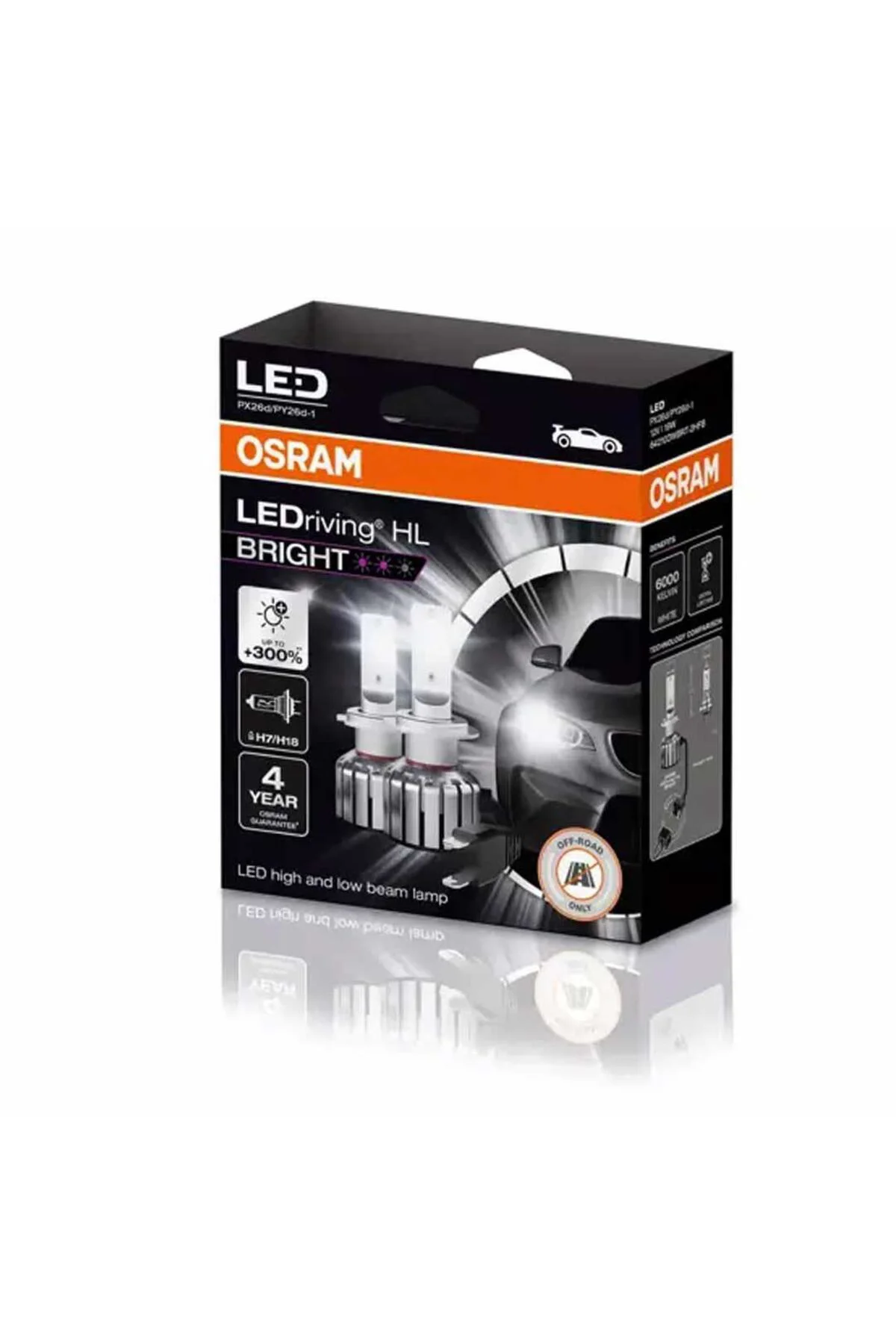 Far Ampulü Led H7/h18 12v 19w Bright Model 64210dwbrt-2hfb