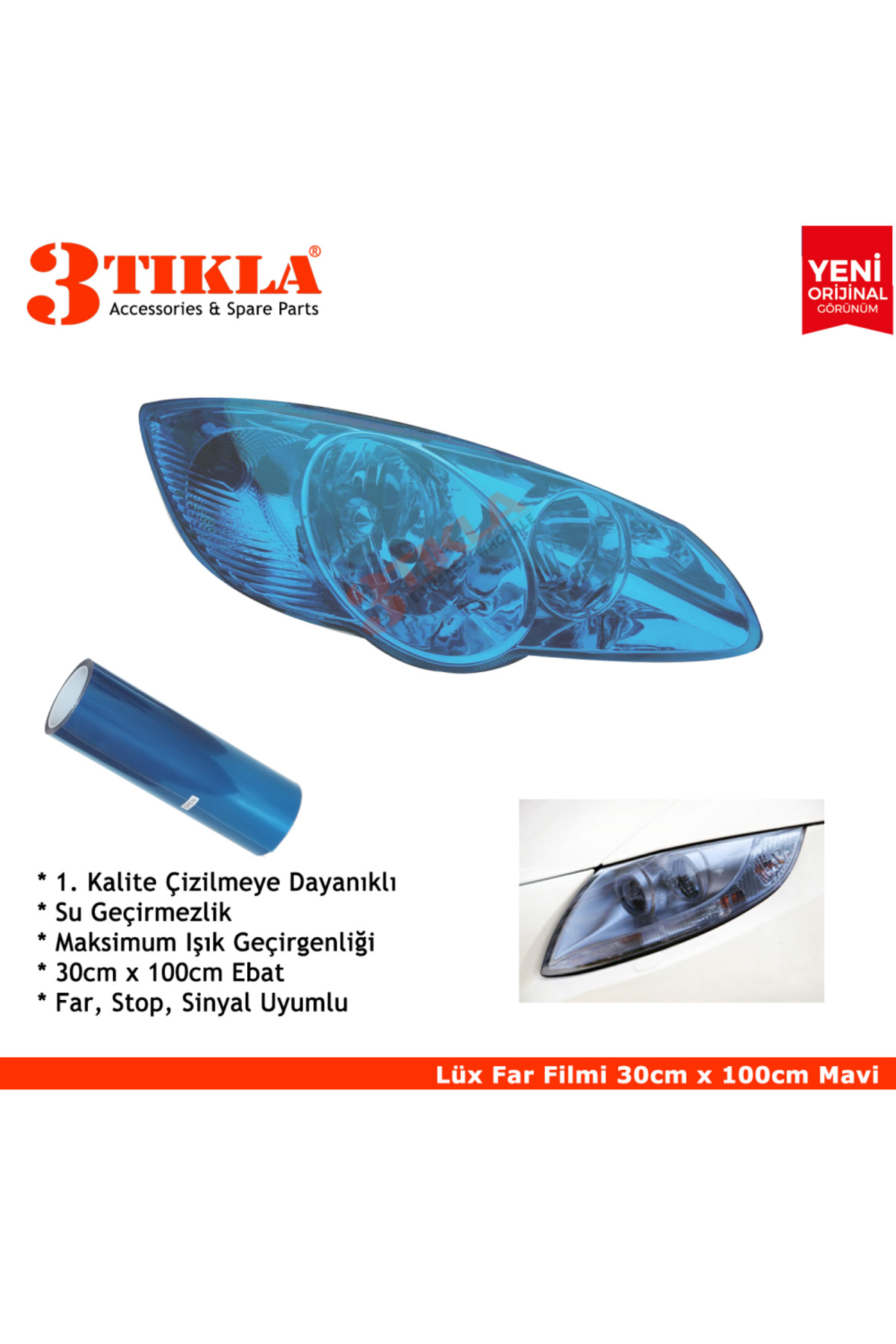 Far, Stop, Sinyal Kaplama Filmi 30cm Mavi