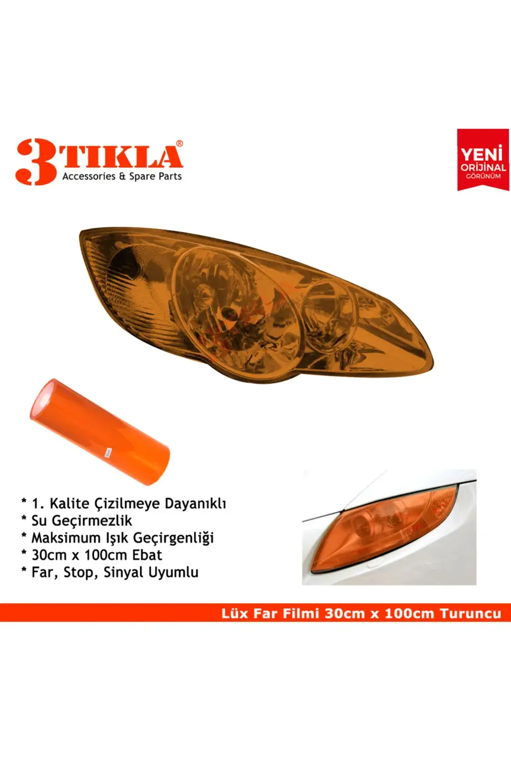 Far, Stop, Sinyal Kaplama Filmi 30cm Turuncu