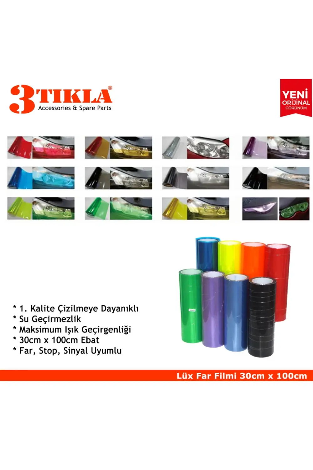 Far, Stop, Sinyal Kaplama Filmi 30cm Turuncu