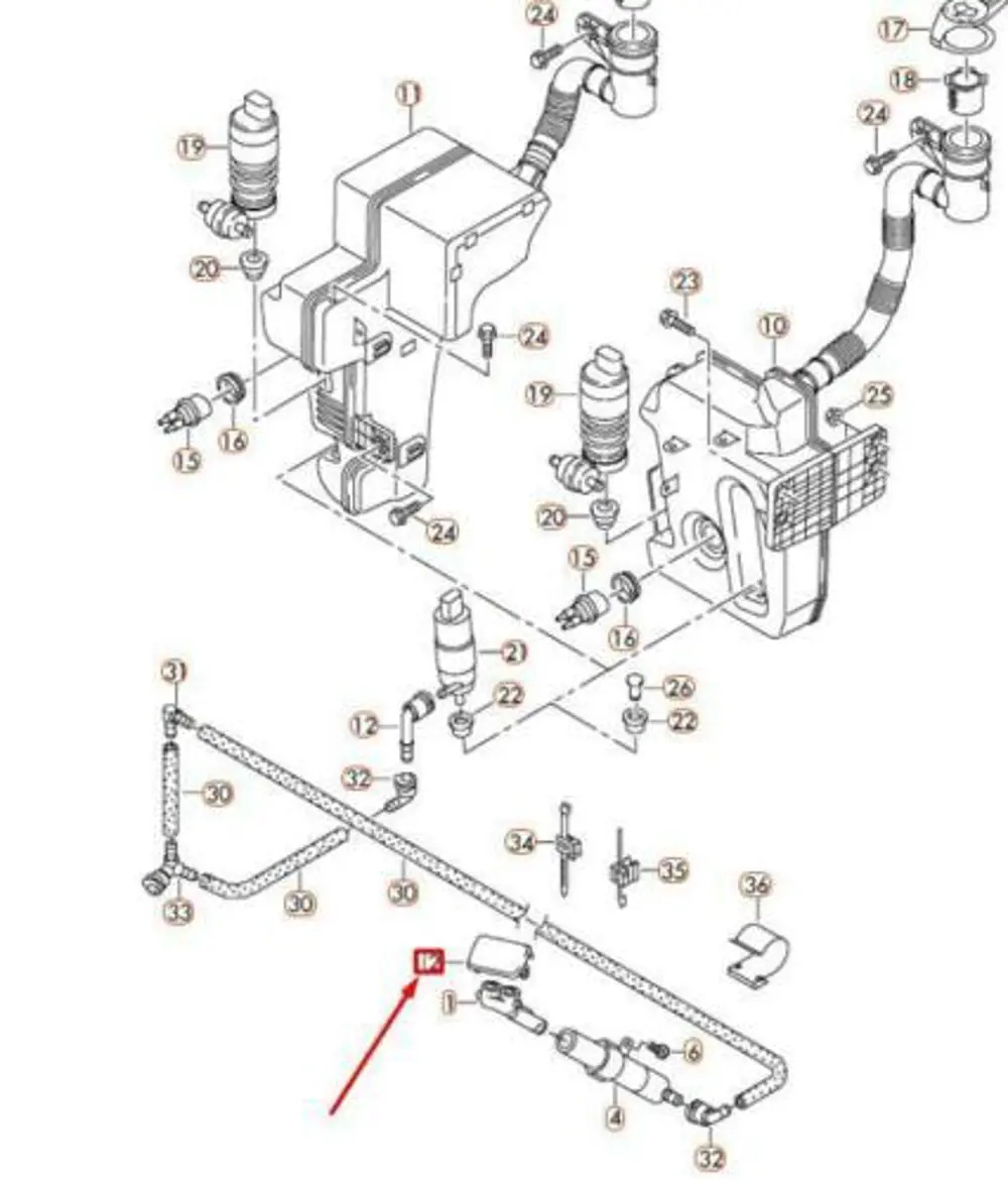 Far Yıkama Kapağı (Sol)(VW Orjinal)(5C6955109)(Jetta)