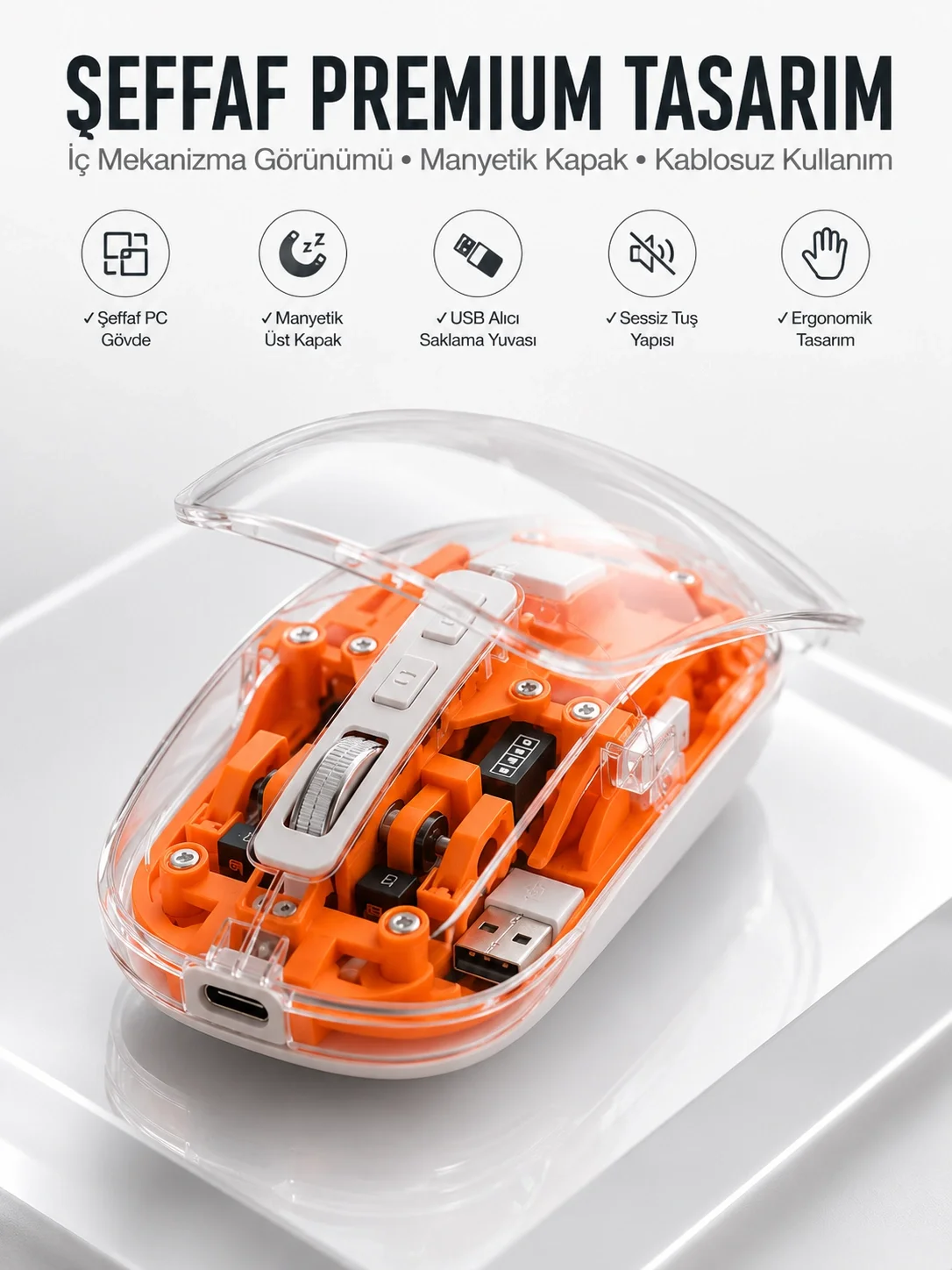 Fare Mouse Çift Modlu Kablosuz Bağlantılı 2.4GHz Destekli Yeni Nesil Fiyatı, Yorumları ve Özellikleri