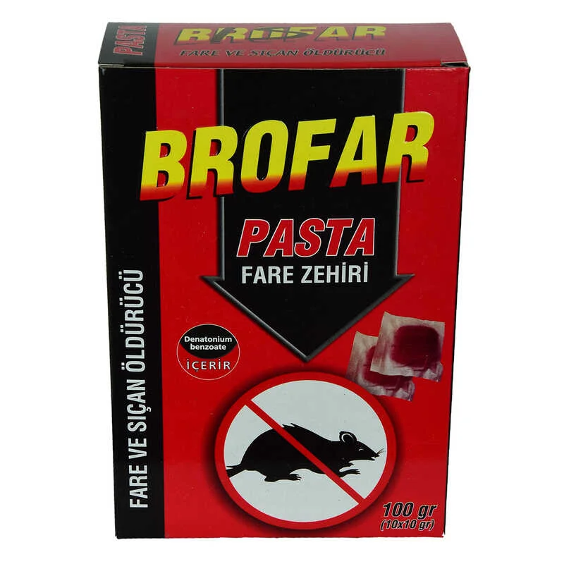 Fare ve Sıçan Öldürücü Pasta Zehiri 100 Gr (10 Adet x 10 Gr) - Etkili Kemirgen Kontrol Çözümü