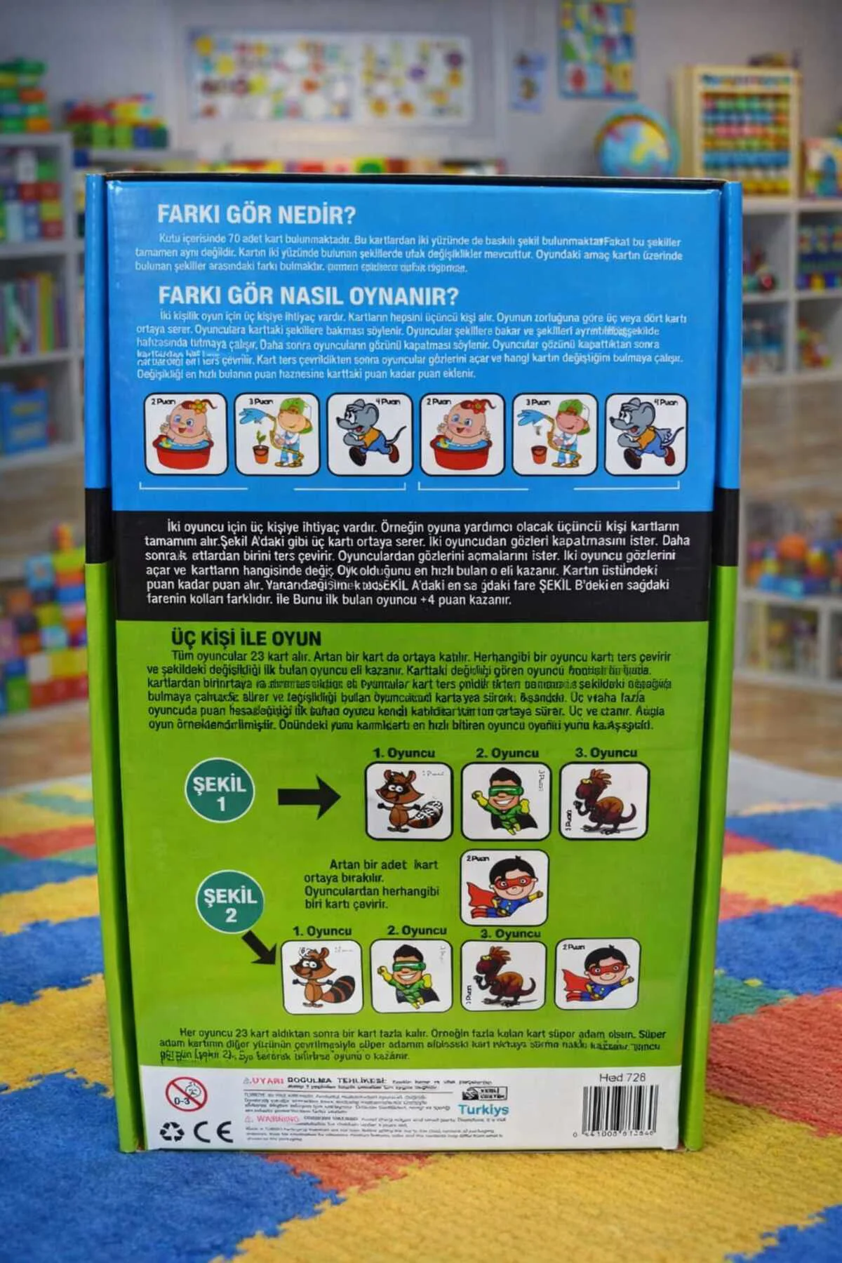 FARKI GÖR HAFIZA OYUNU Eğitici Zeka Oyunu - Ailece Oynanır - Çocuklar İçin Kutu Oyunu