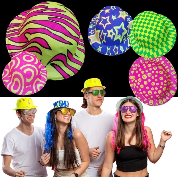 Farklı Desenlerde Plastik Neon UV Işık Parti Şapkası 1 Adet Fiyatı, Yorumları ve Özellikleri